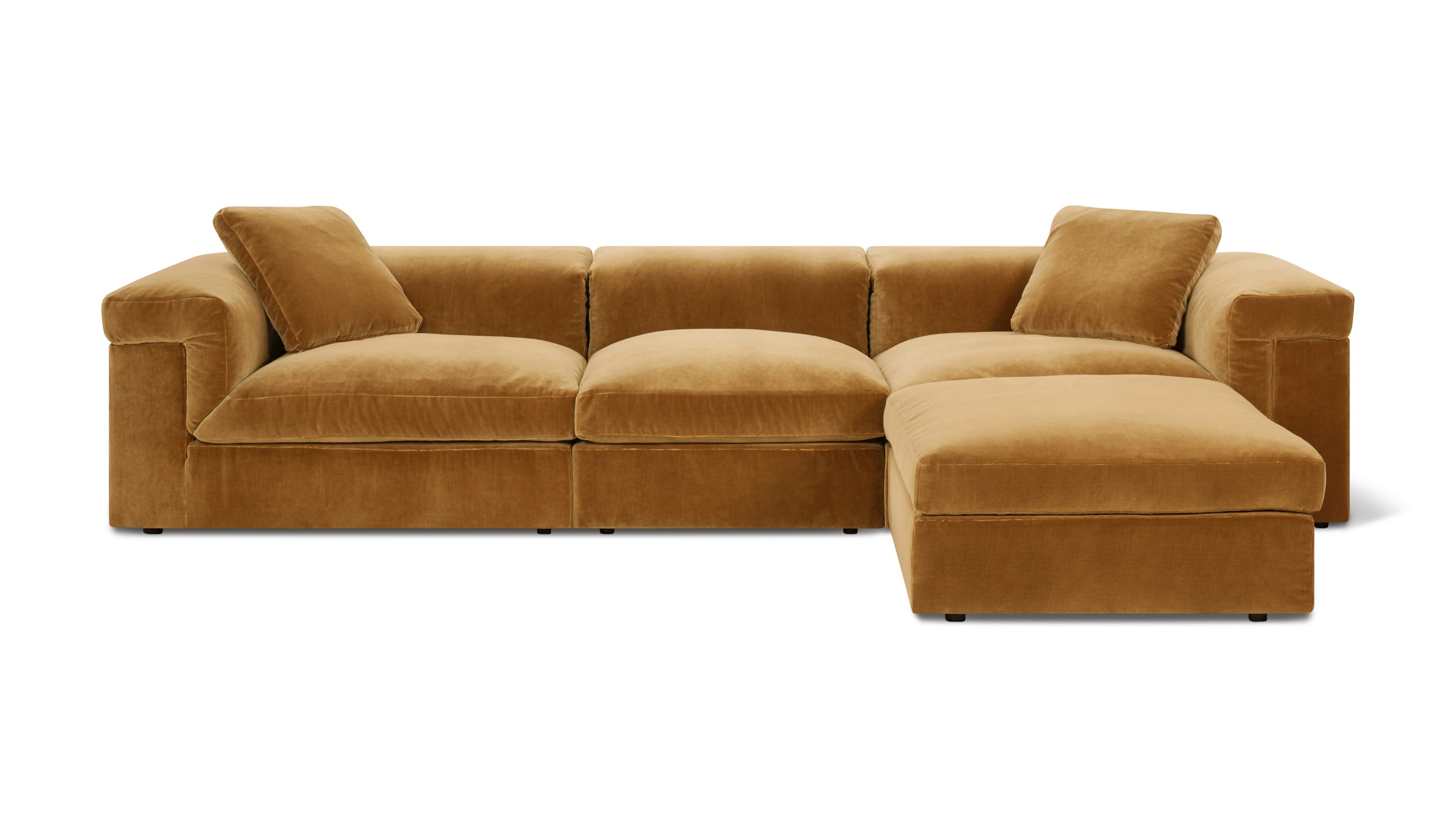 Saddle 4-Piece Modular Sectional, Gold