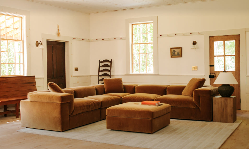 Saddle 5-Piece Modular Sectional Closed, Nomad Snow