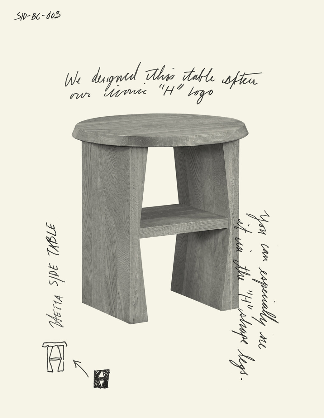 Hetta Side Table, Natural Oak