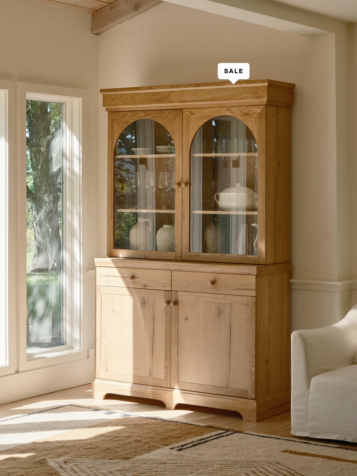Archer Cabinet, Wide, Rustic Oak