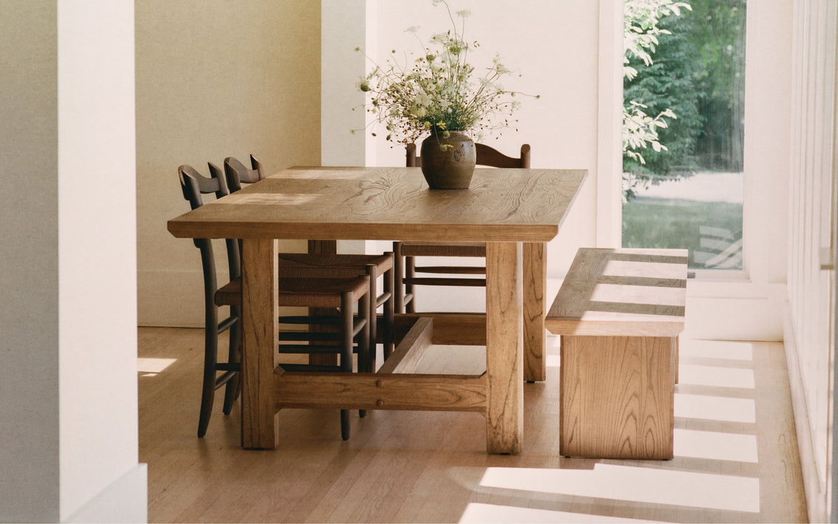 Meadow Dining Table, Seats 8-10 People, Country Elm