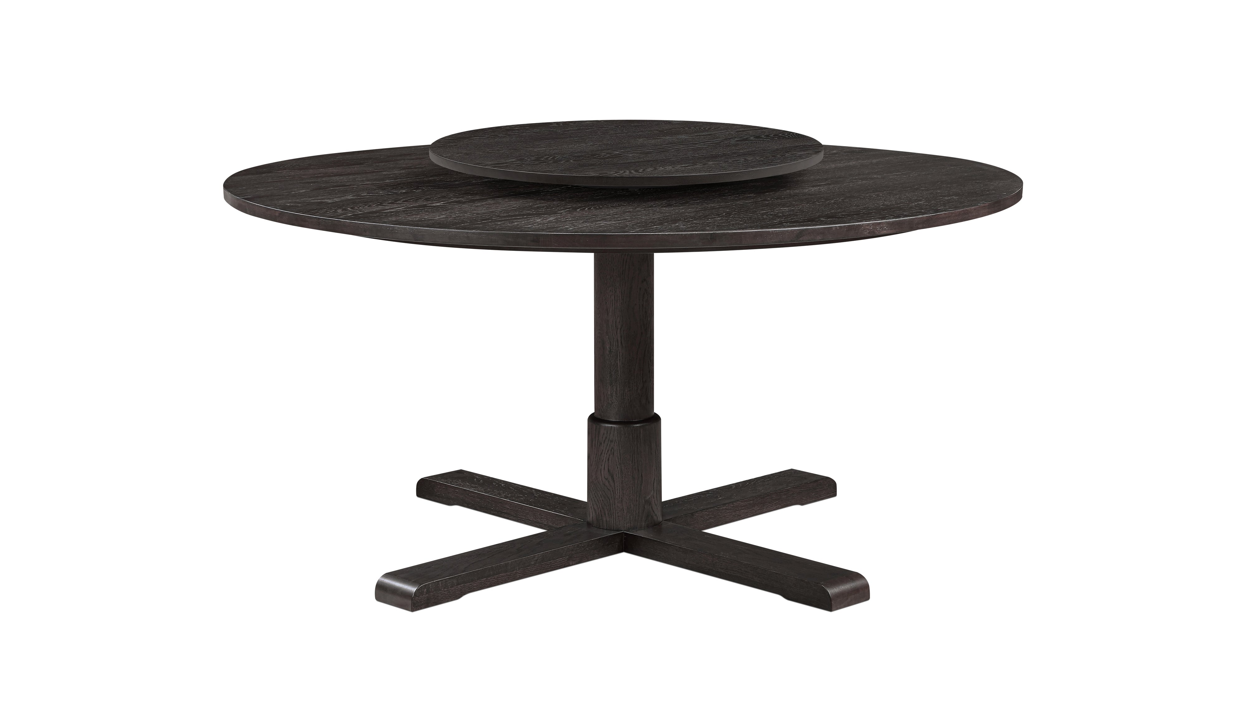 Mill Lazy Susan, Dark Brown Oak