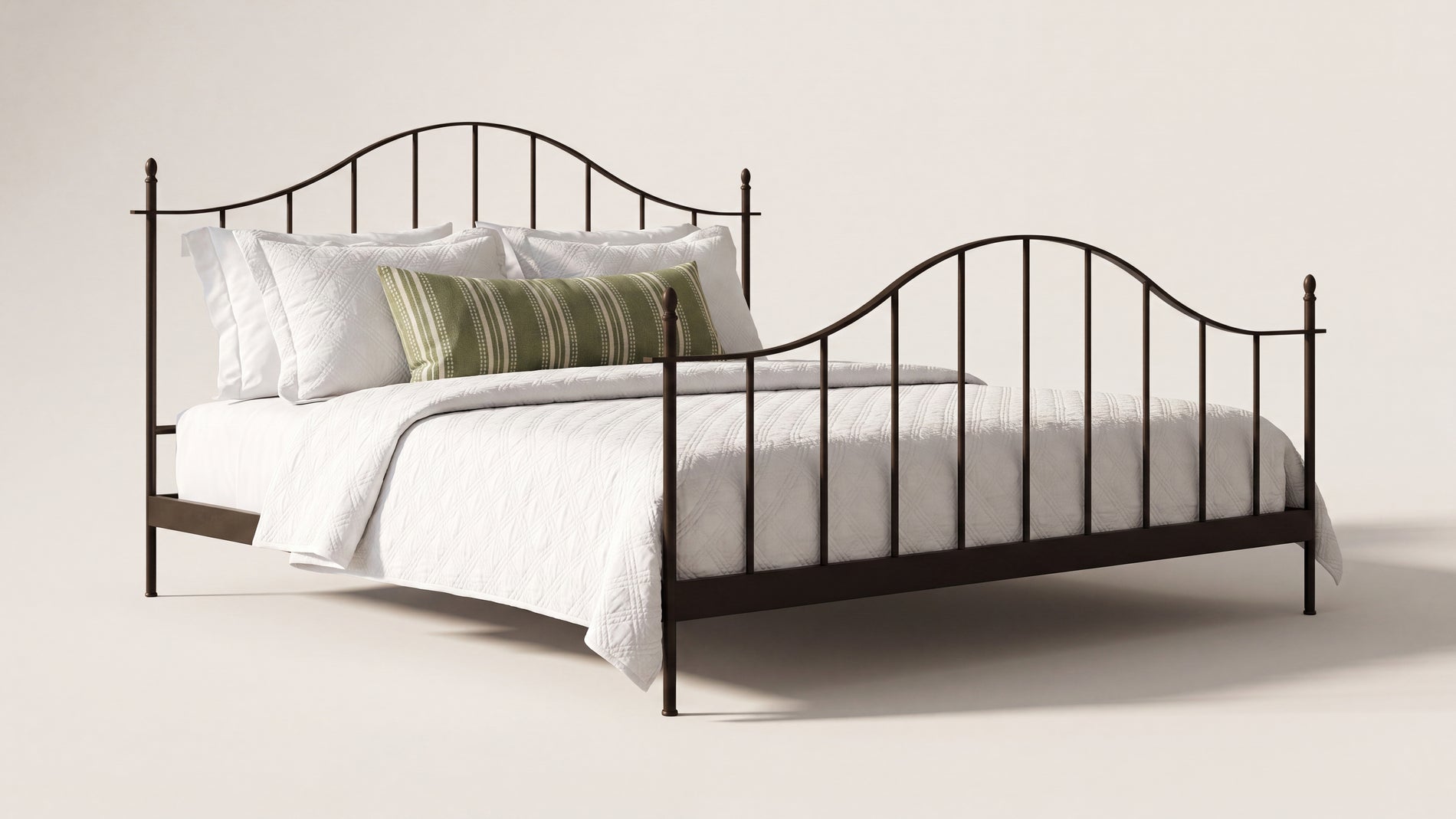 Windsor Bed, King, Aged Iron_image