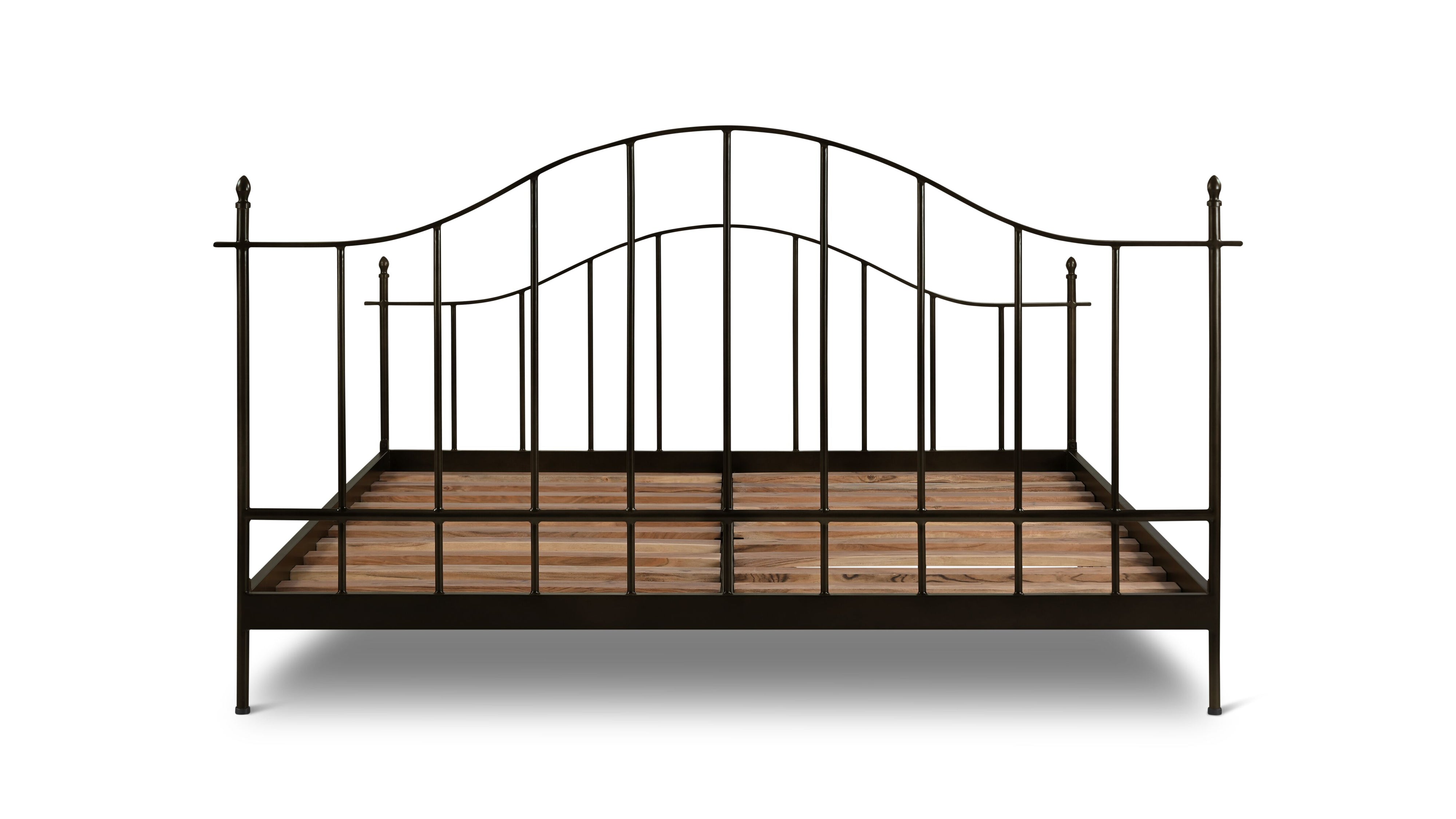 Windsor Bed, King, Aged Iron