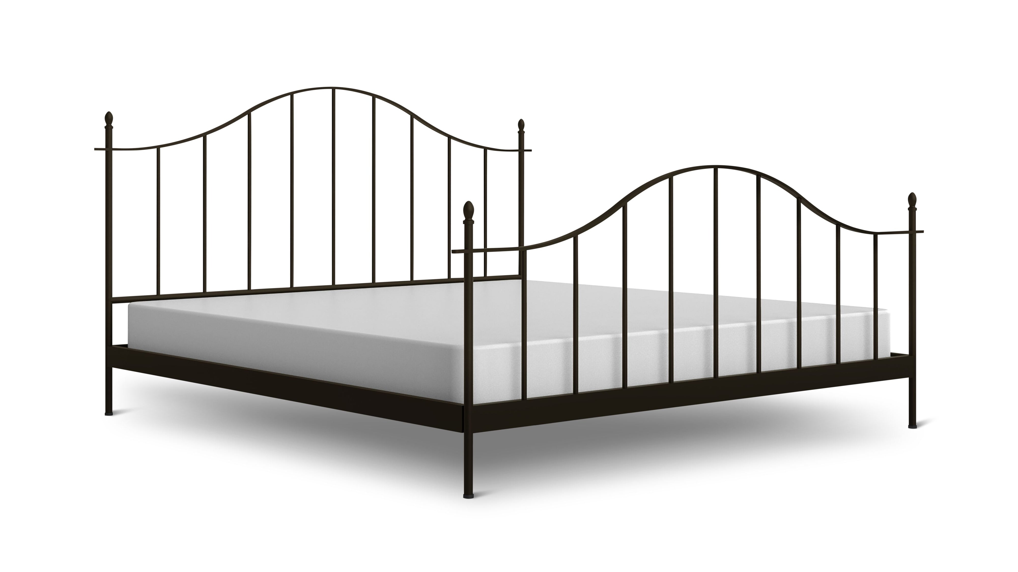 Windsor Bed, King, Aged Iron