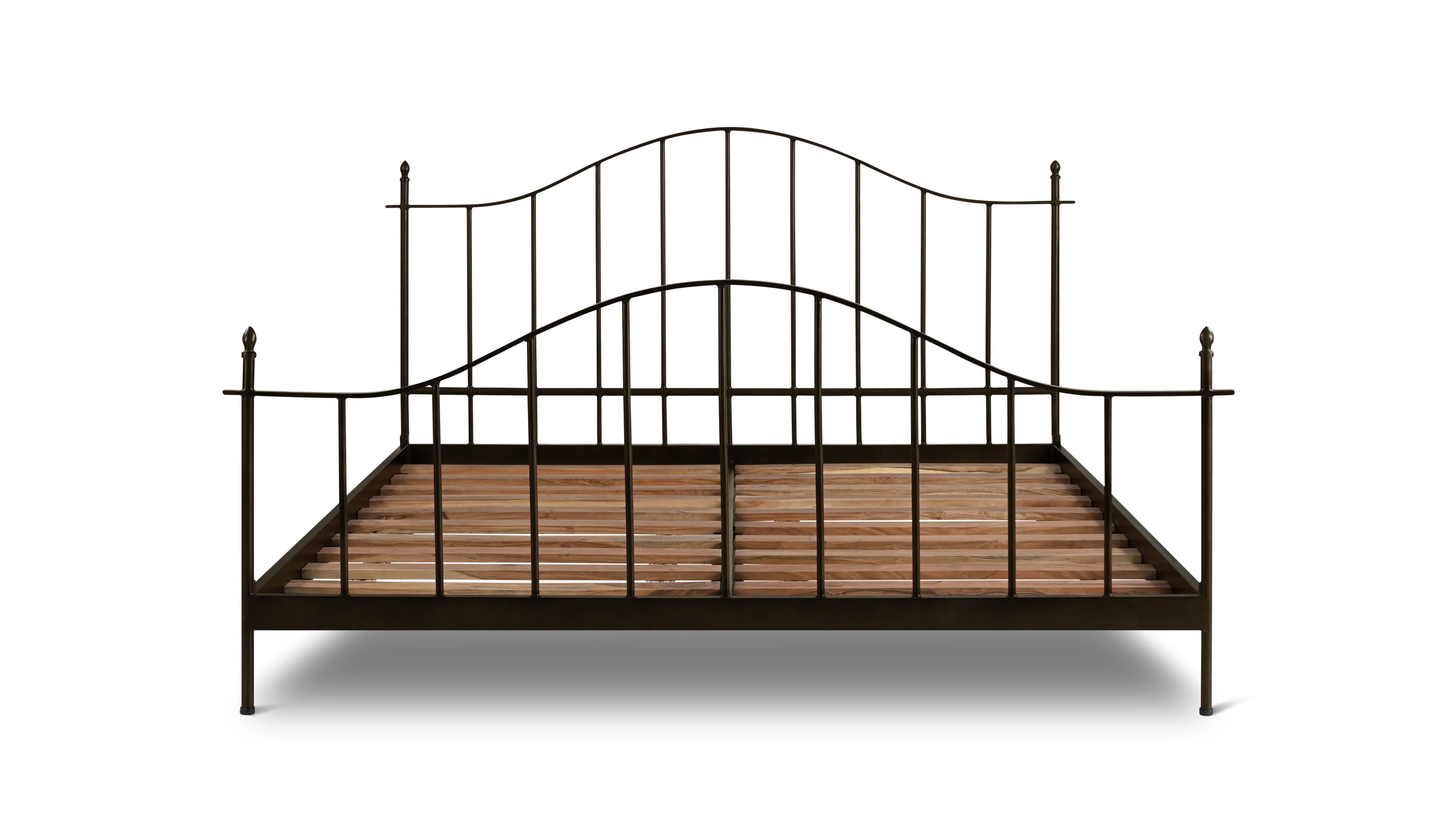 Windsor Bed, King, Aged Iron