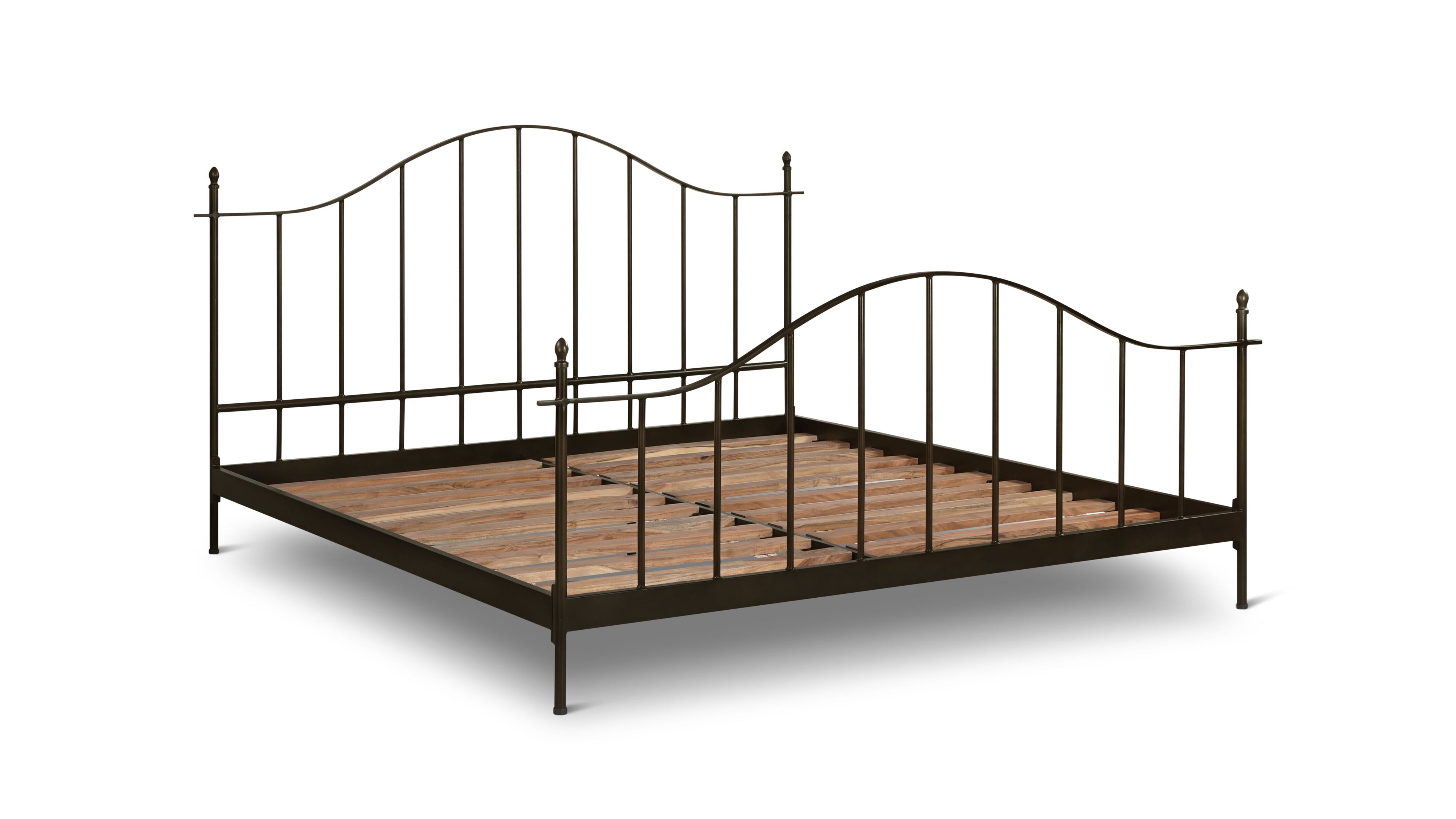 Windsor Bed, Queen, Aged Iron