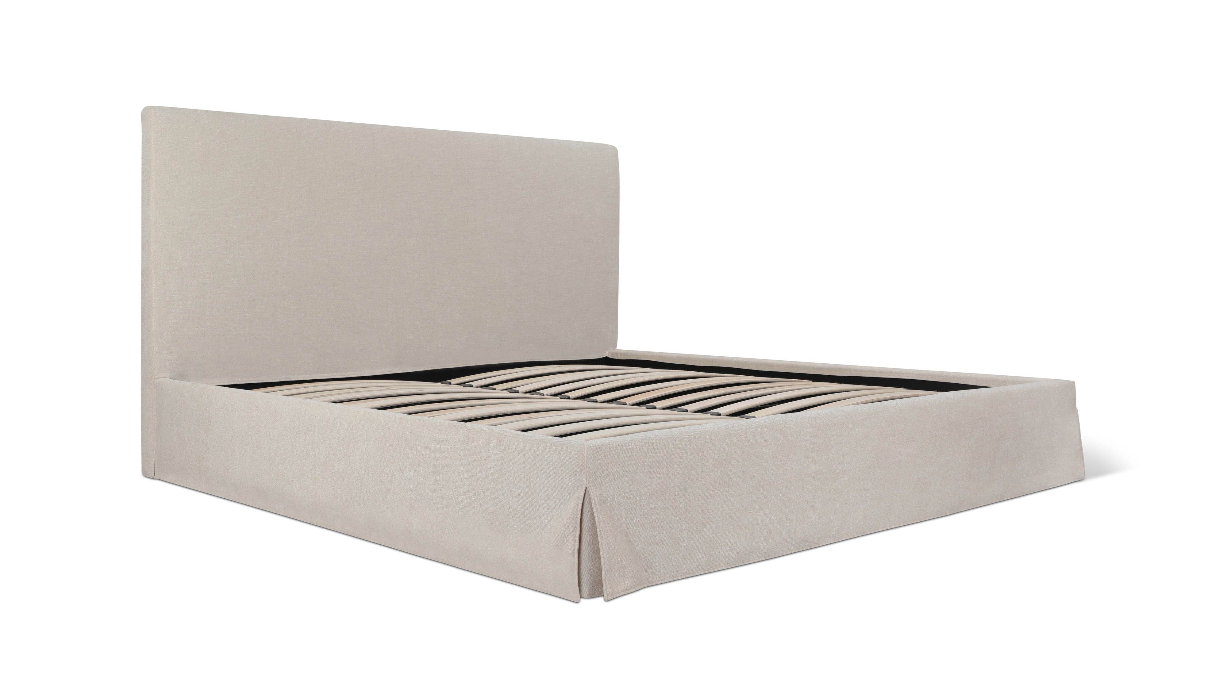 Vale Storage Bed, King, Alabaster