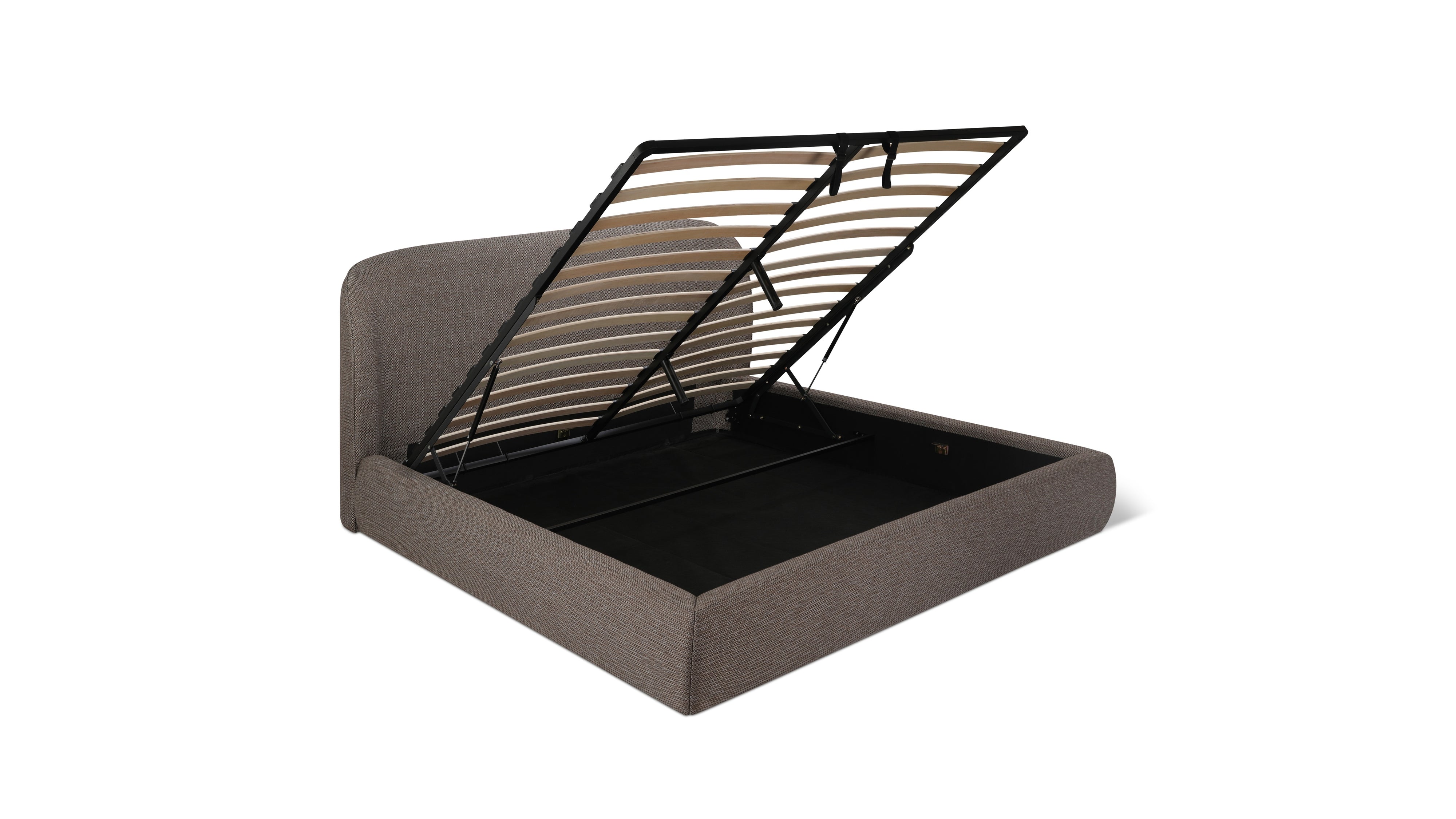 Cradle Storage Bed, Queen, Umber