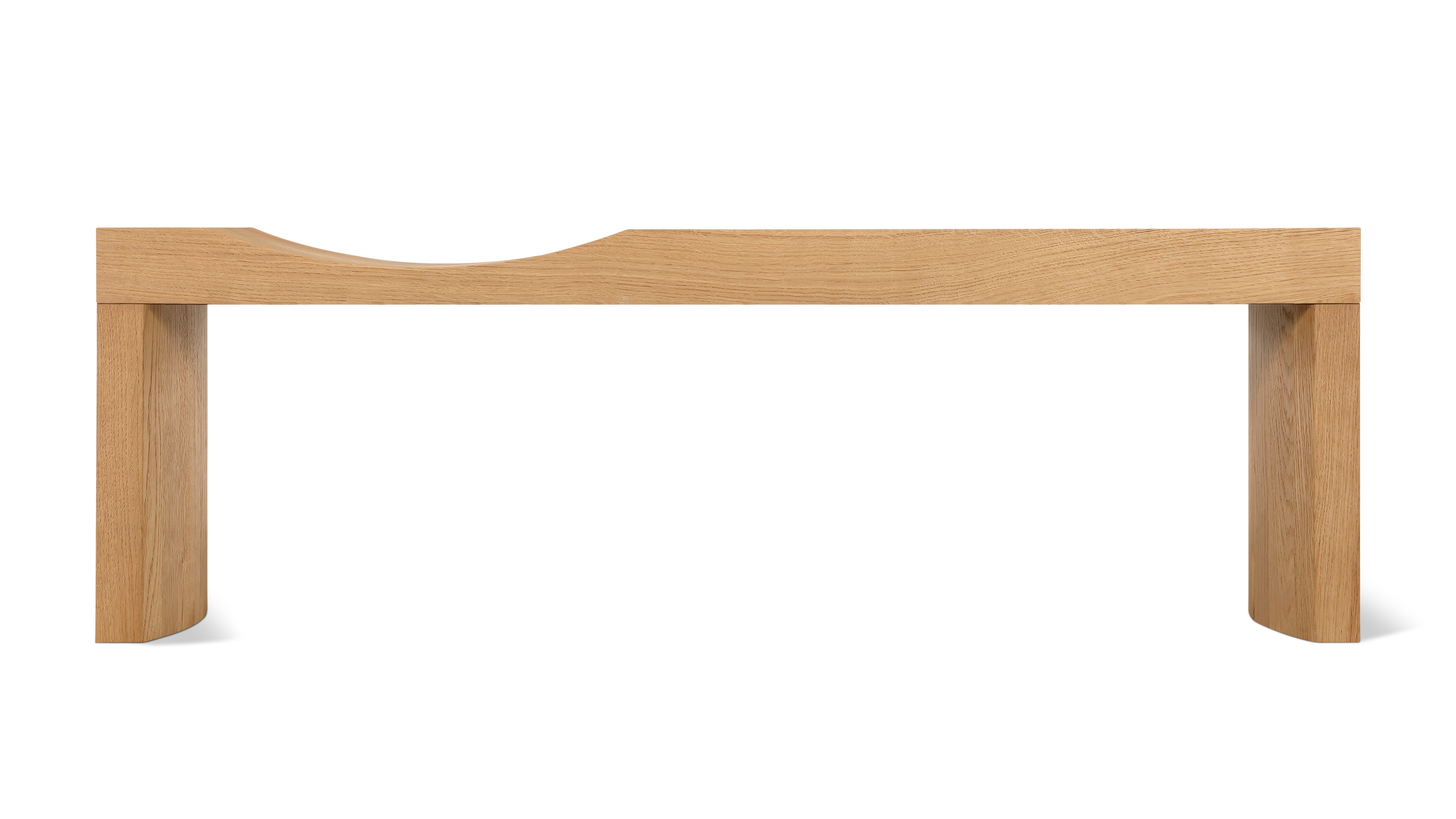 Hollow Bench, Seats 2, Natural Oak