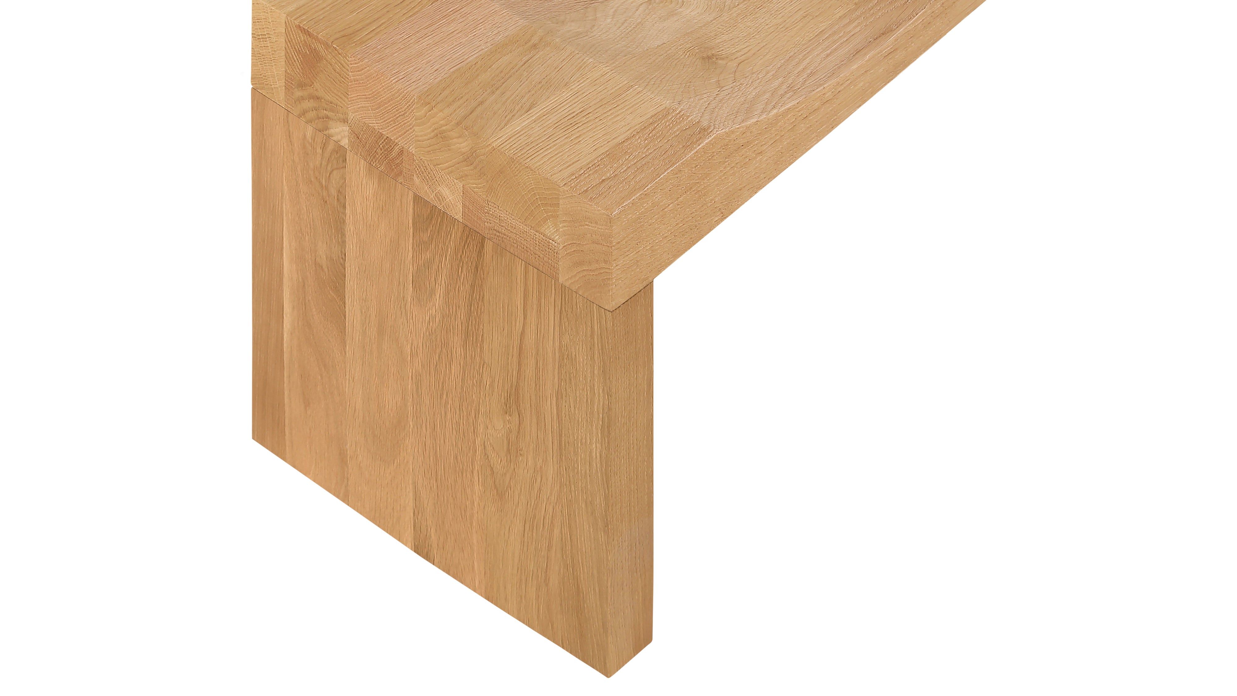 Hollow Bench, Seats 2, Natural Oak