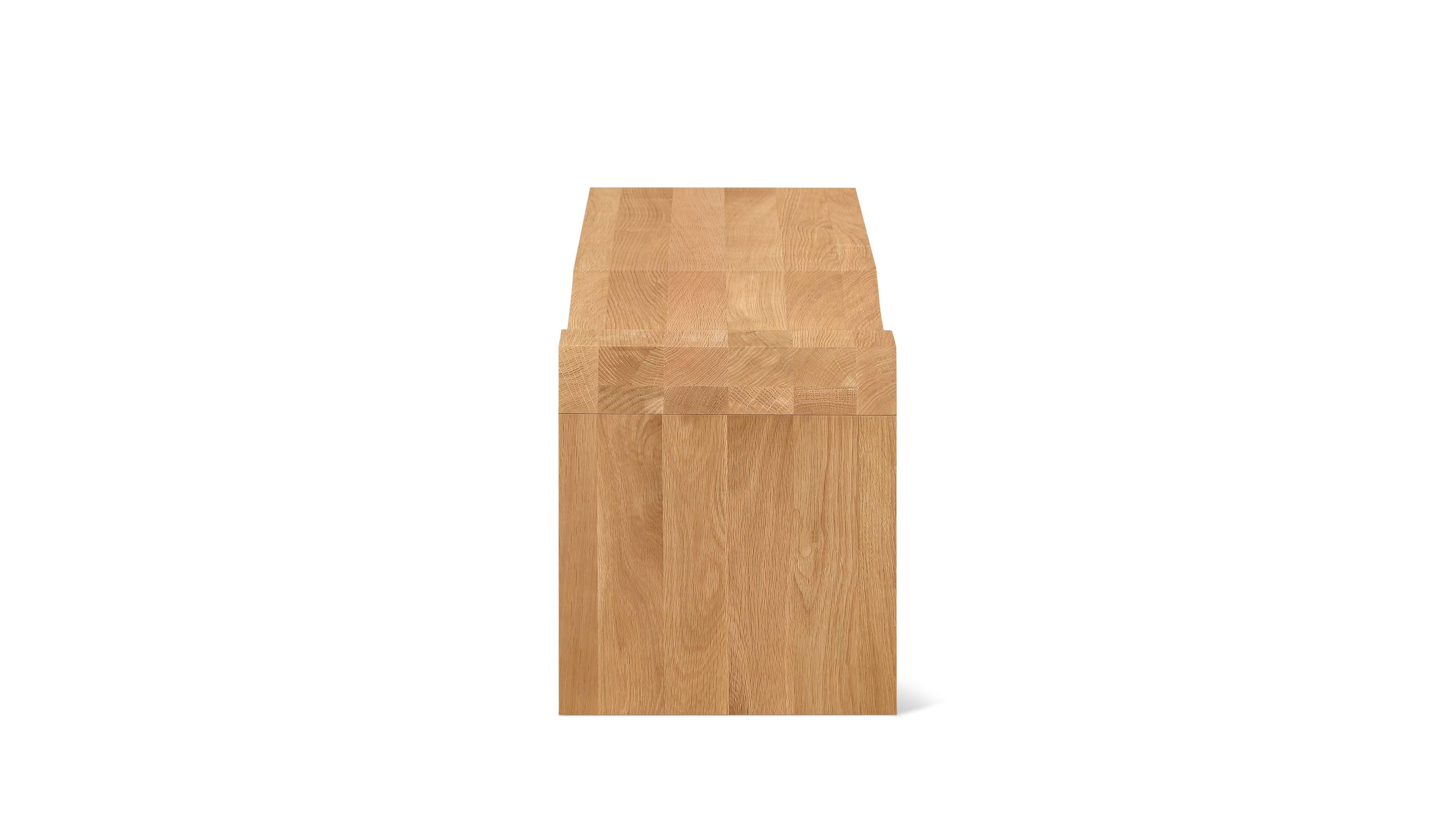 Hollow Bench, Seats 2, Natural Oak