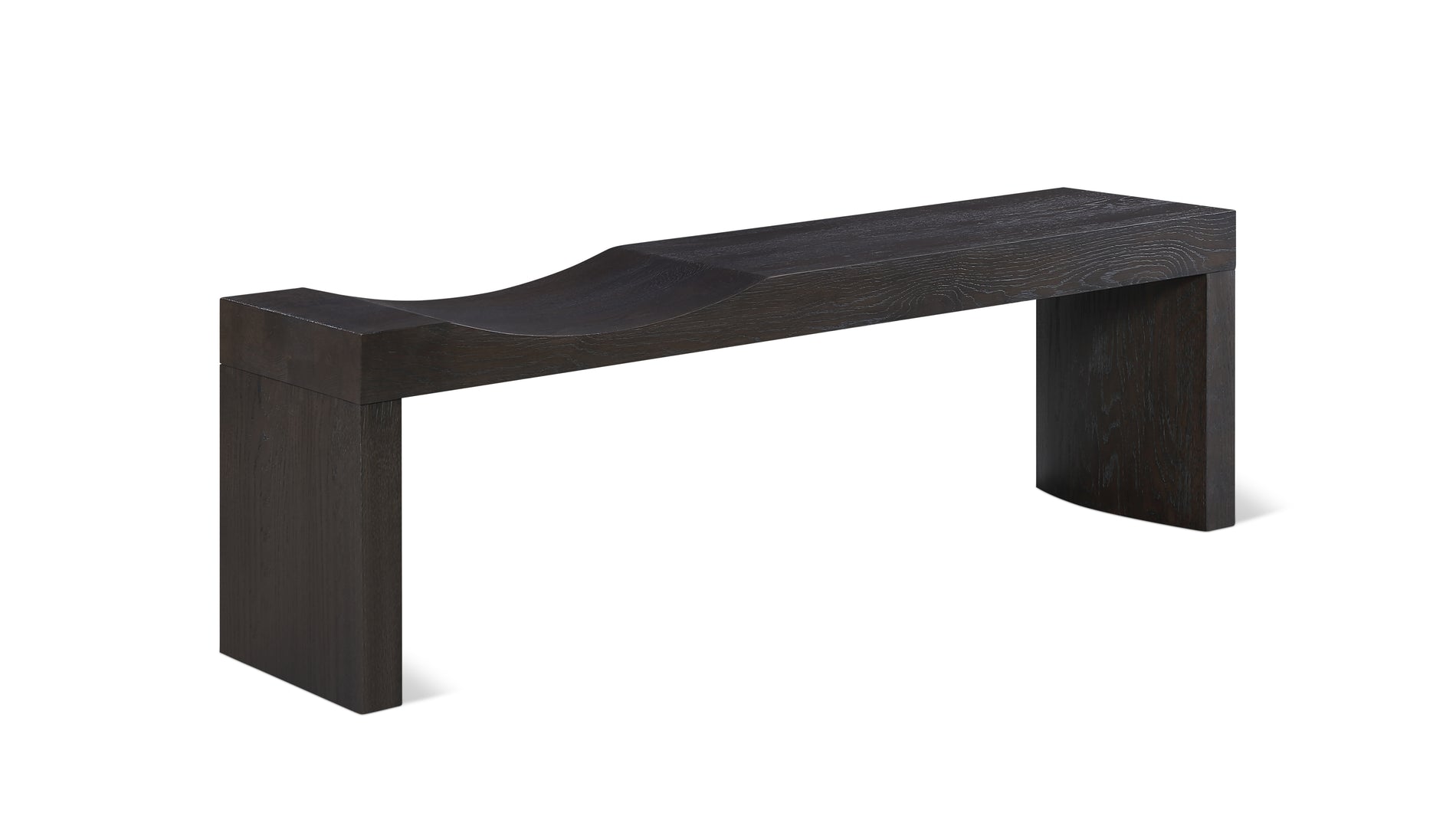 Hollow Bench, Seats 2, Dark Brown Oak_image