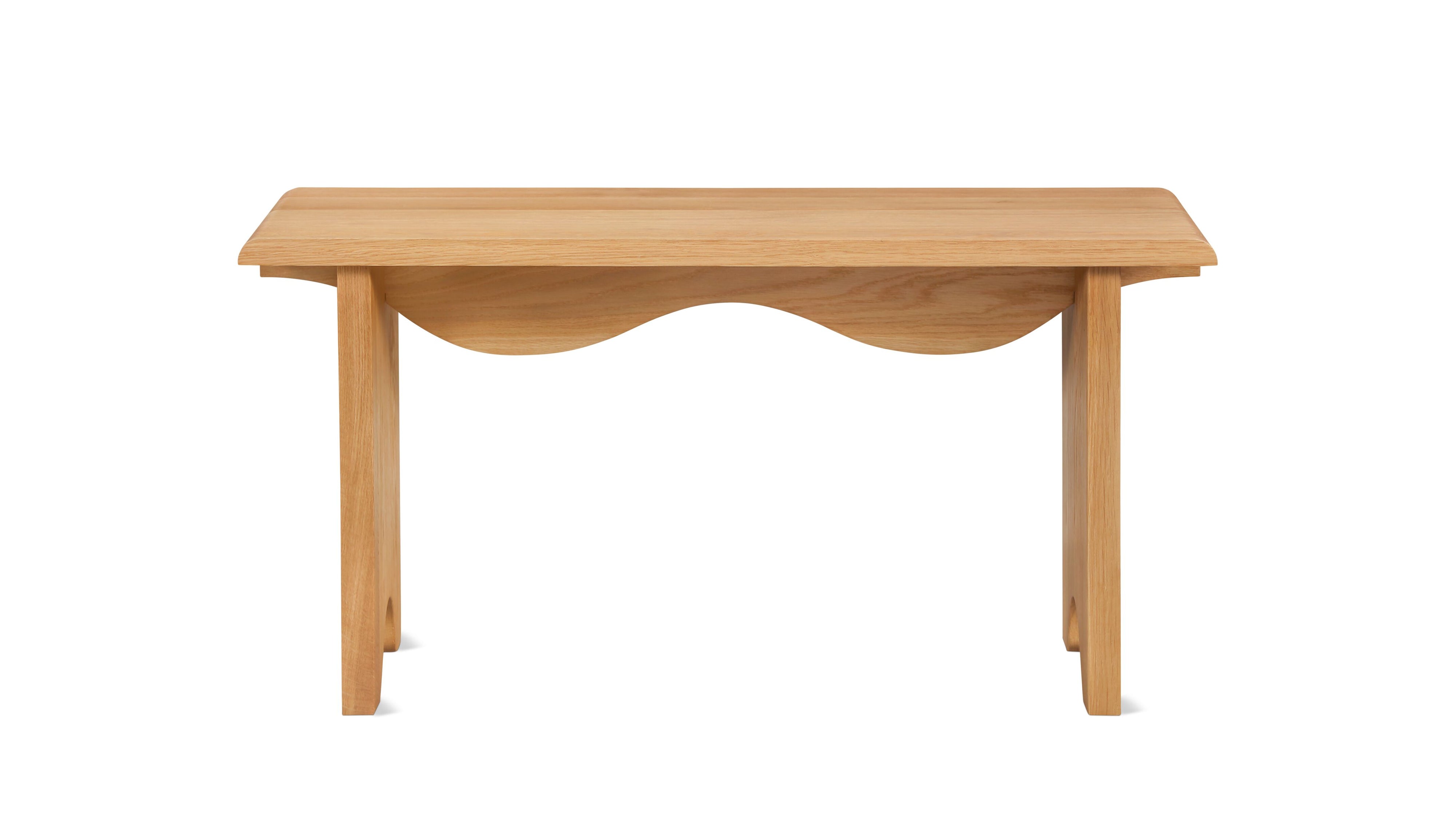 Bowtie Bench, Seats 2, Natural Oak