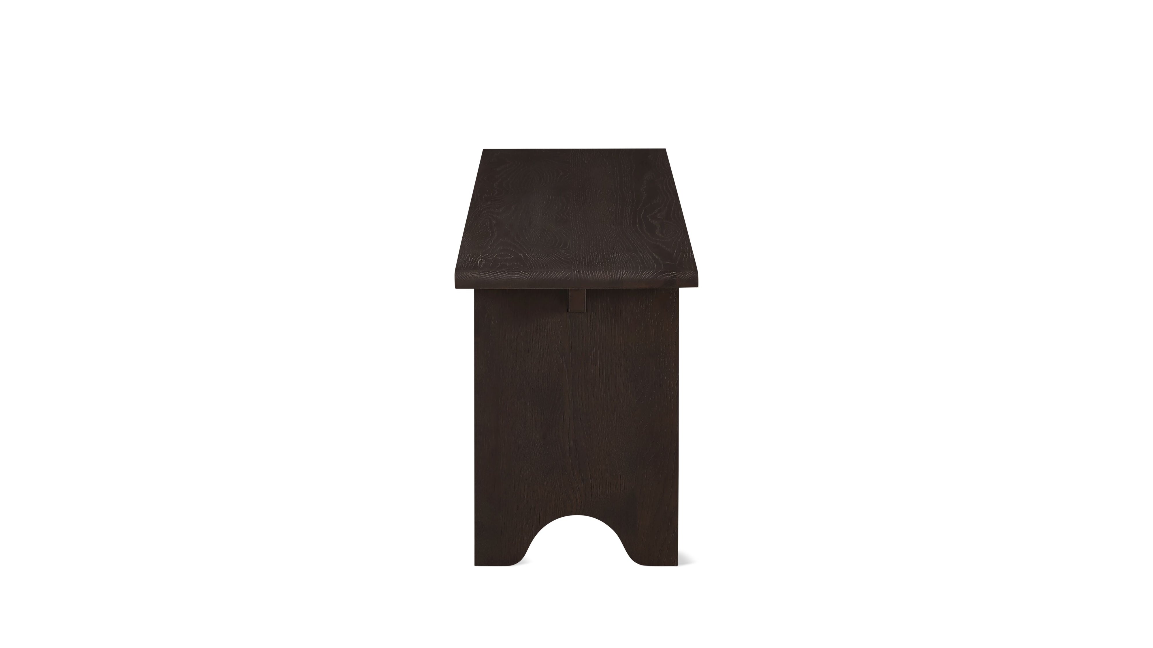 Bowtie Bench, Seats 3, Dark Brown Oak
