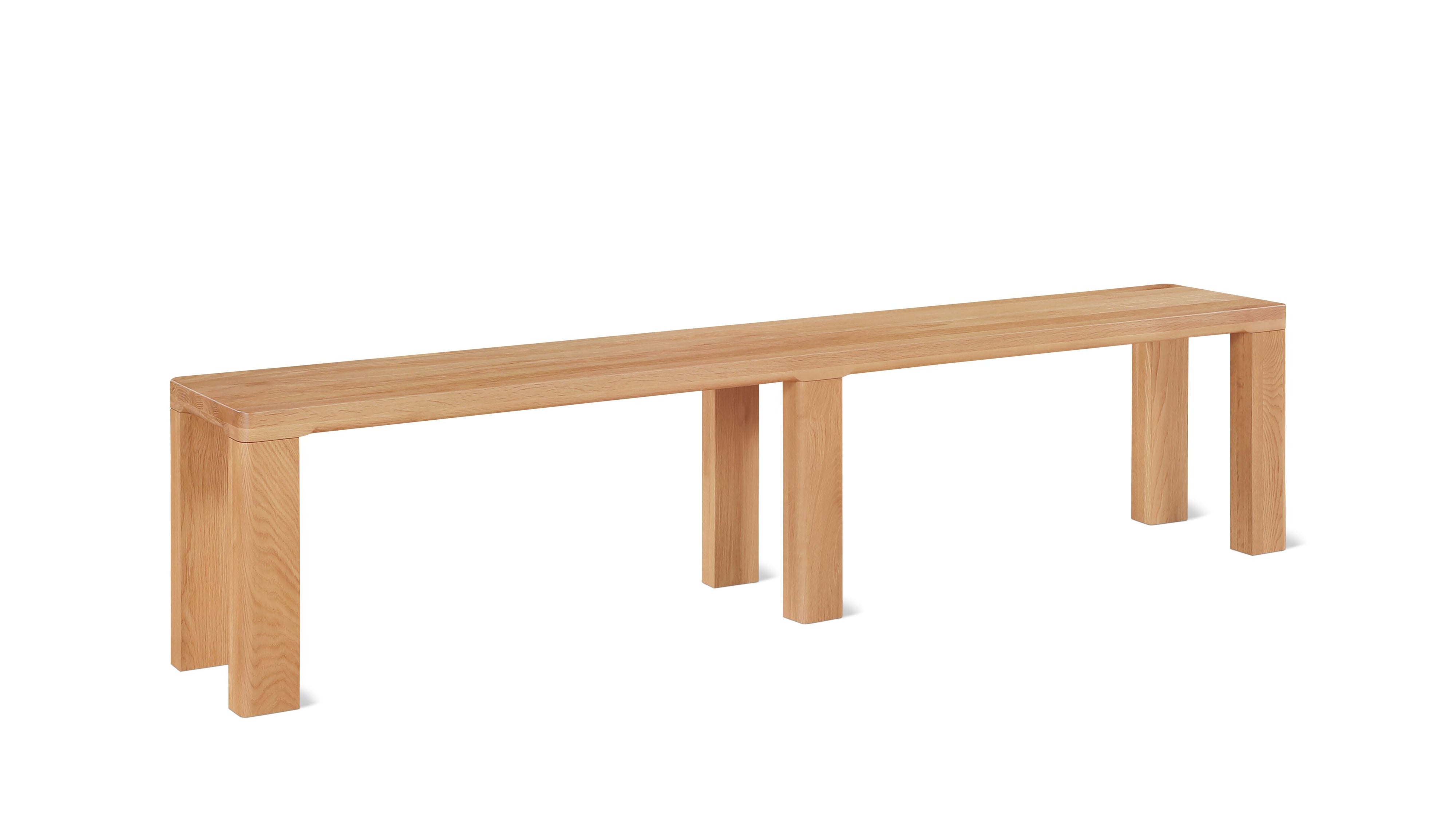 Foundry Bench, Seats 4, Natural Oak