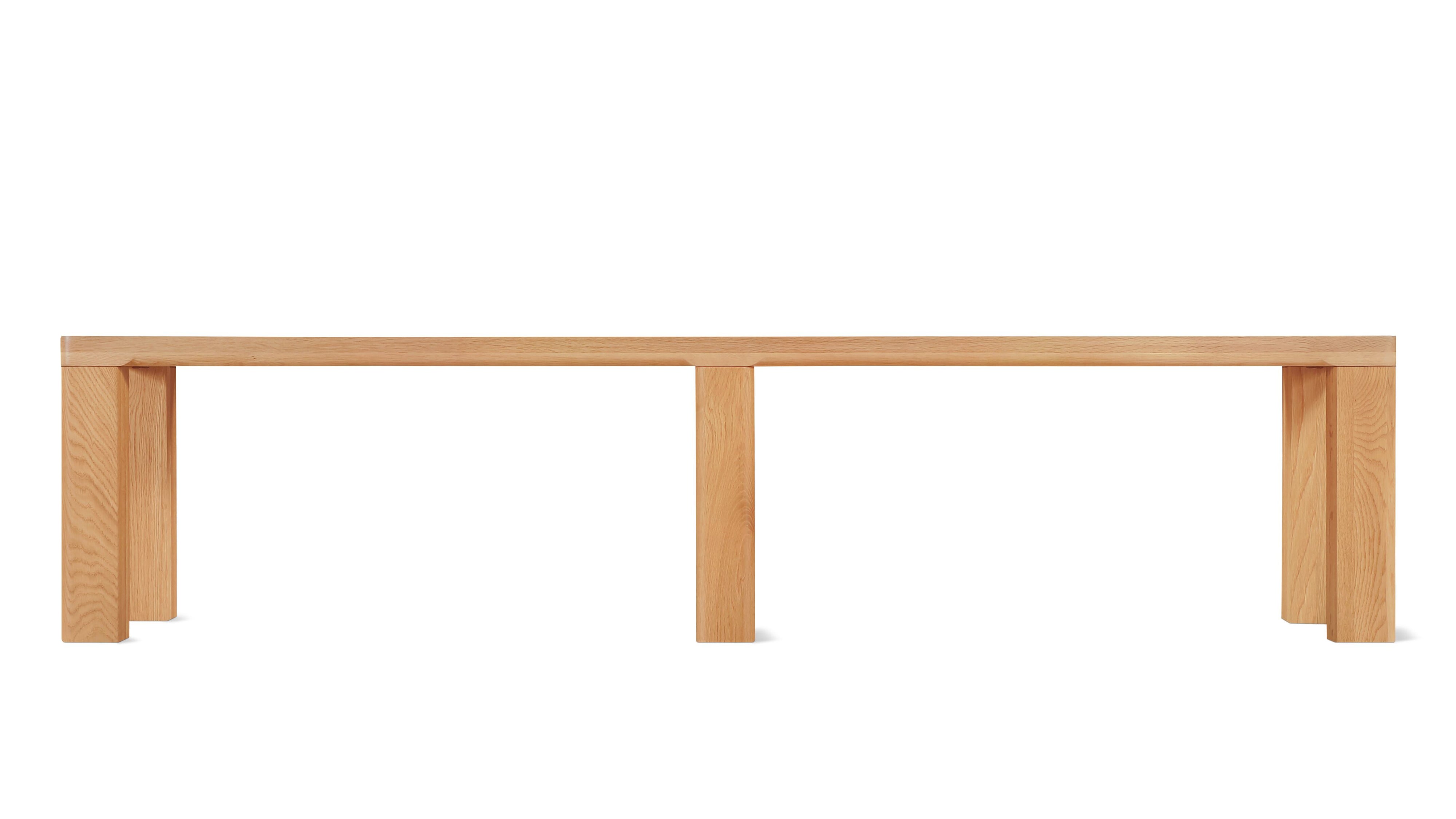 Foundry Bench, Seats 4, Natural Oak