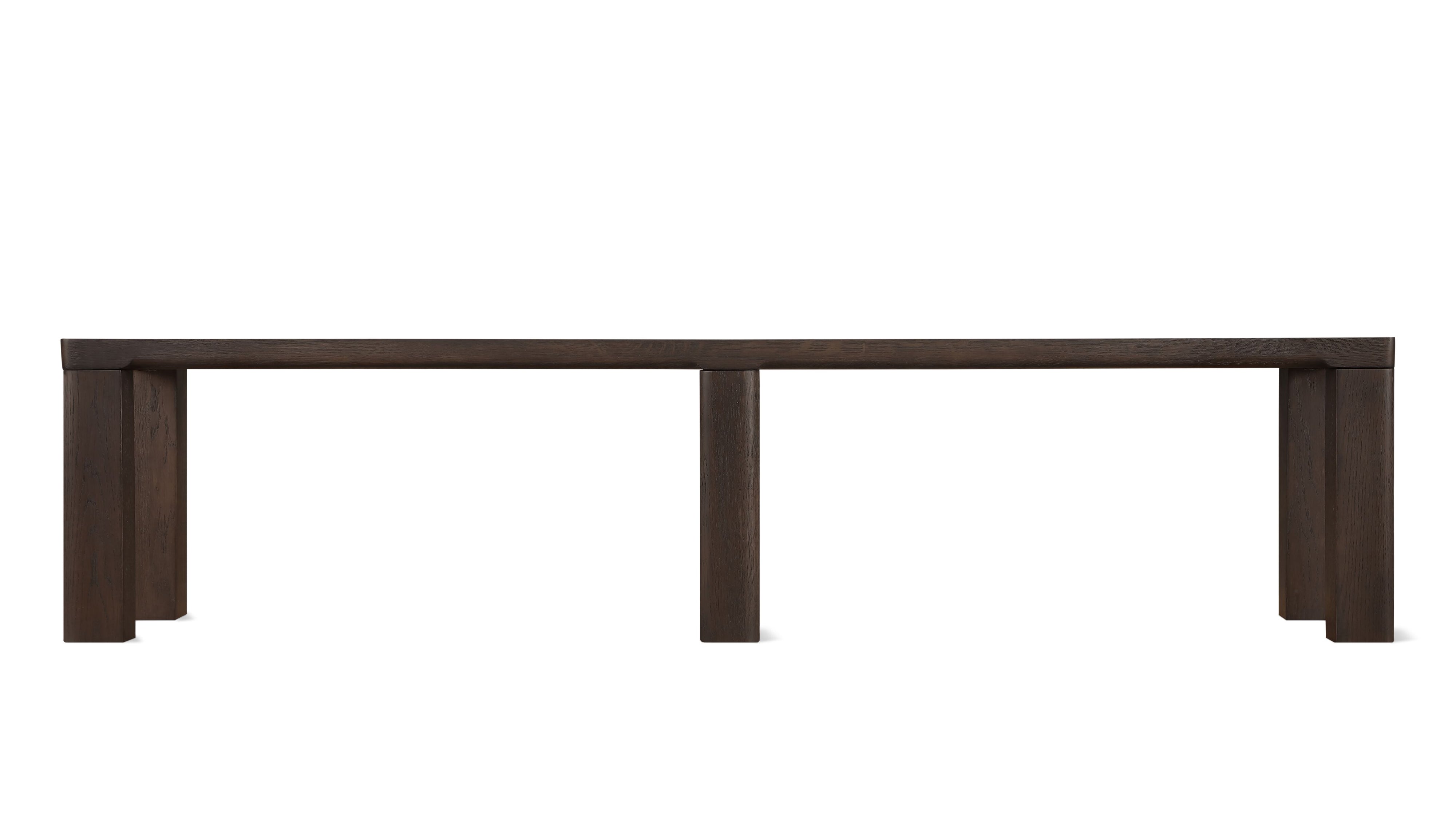 Foundry Bench, Seats 4, Dark Brown Oak