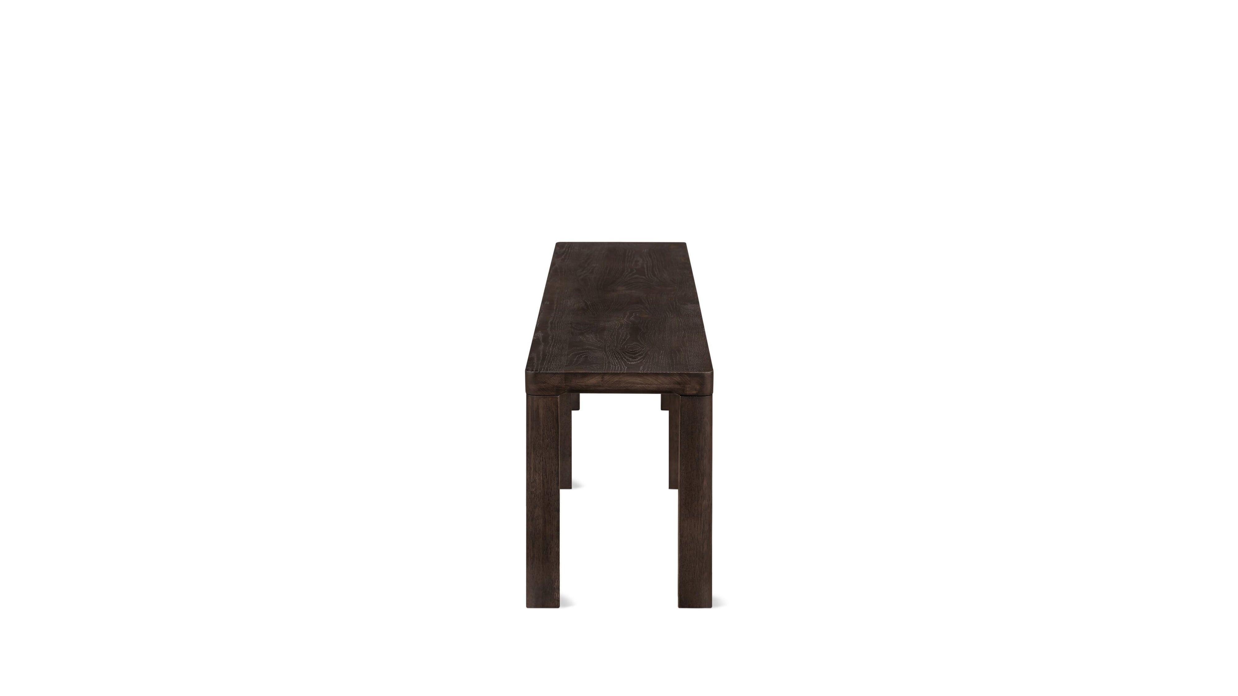 Foundry Bench, Seats 4, Dark Brown Oak