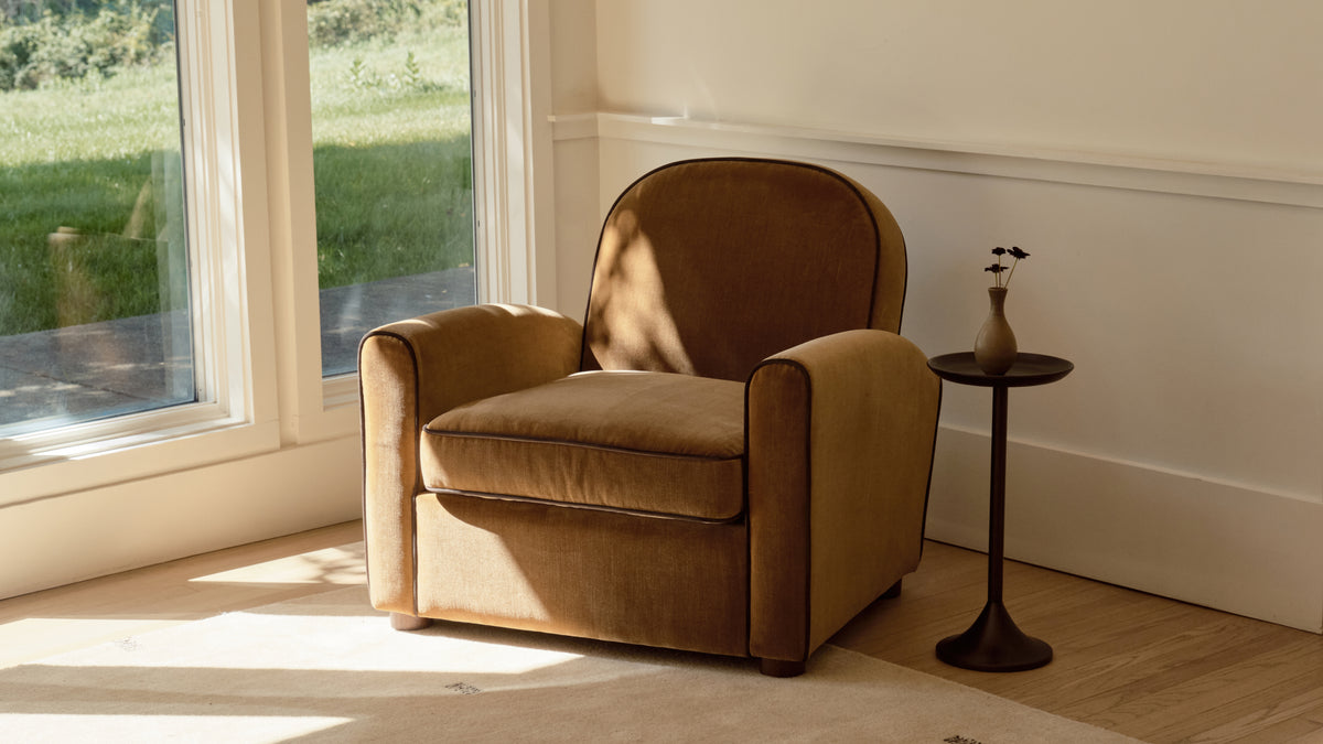 Thompson Lounge Chair, Gold
