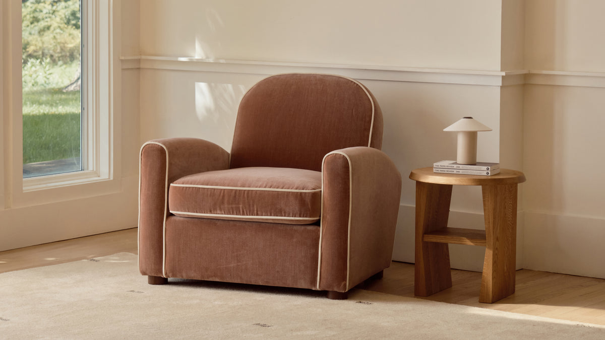 Thompson Lounge Chair, Blush — alternate view