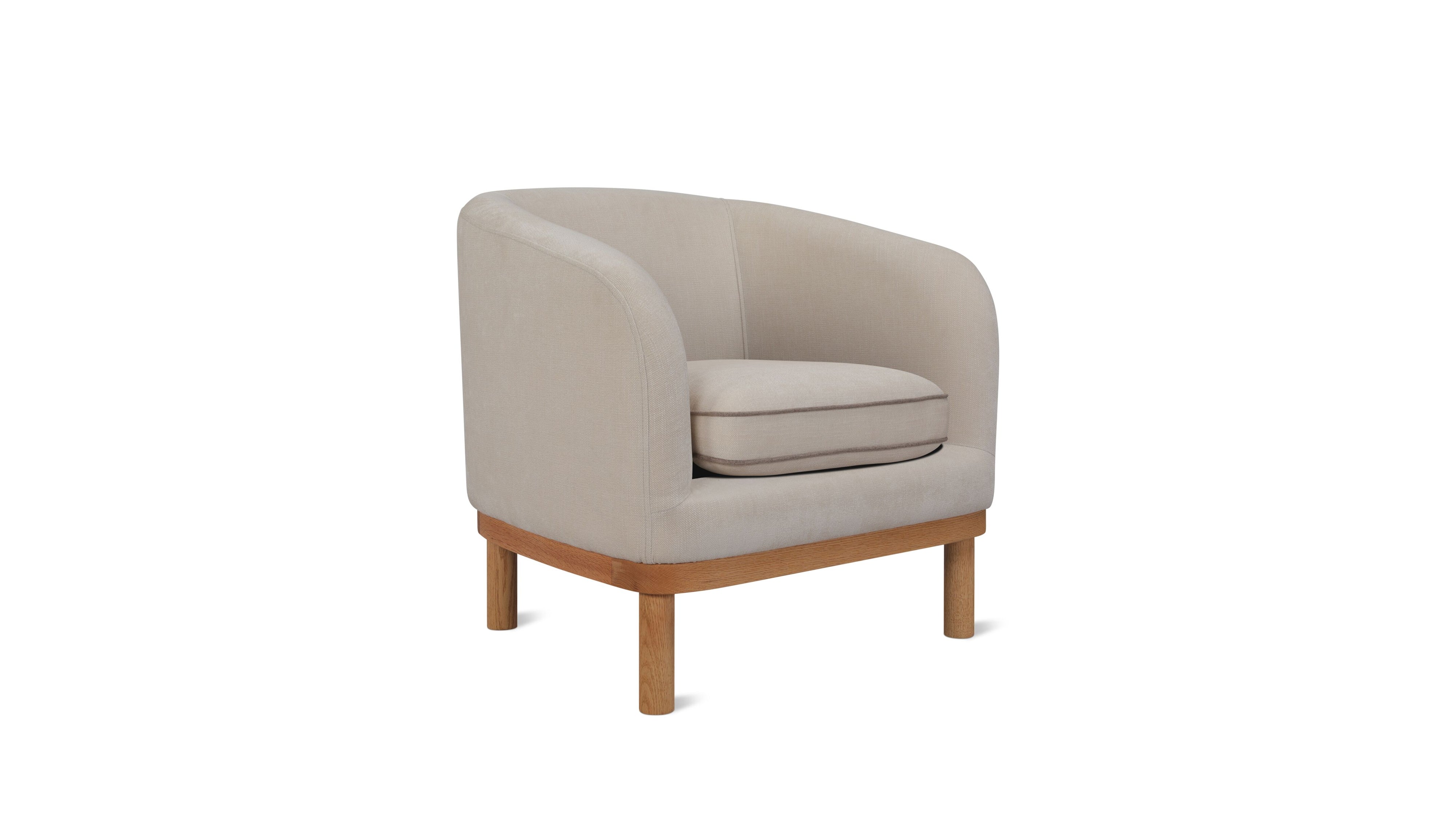 Rook Lounge Chair, Alabaster