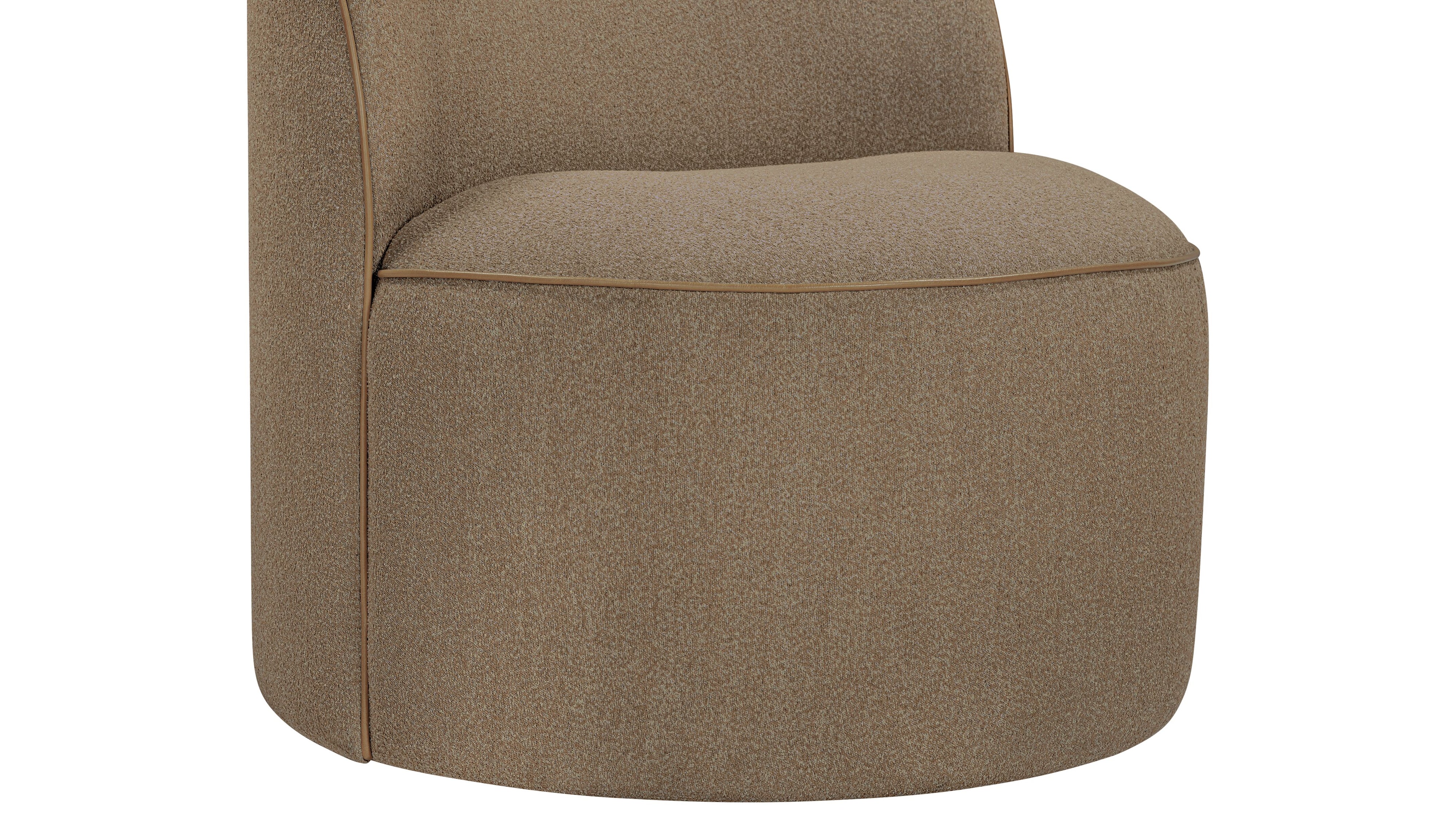 Lune Swivel Lounge Chair, Toasted Oat