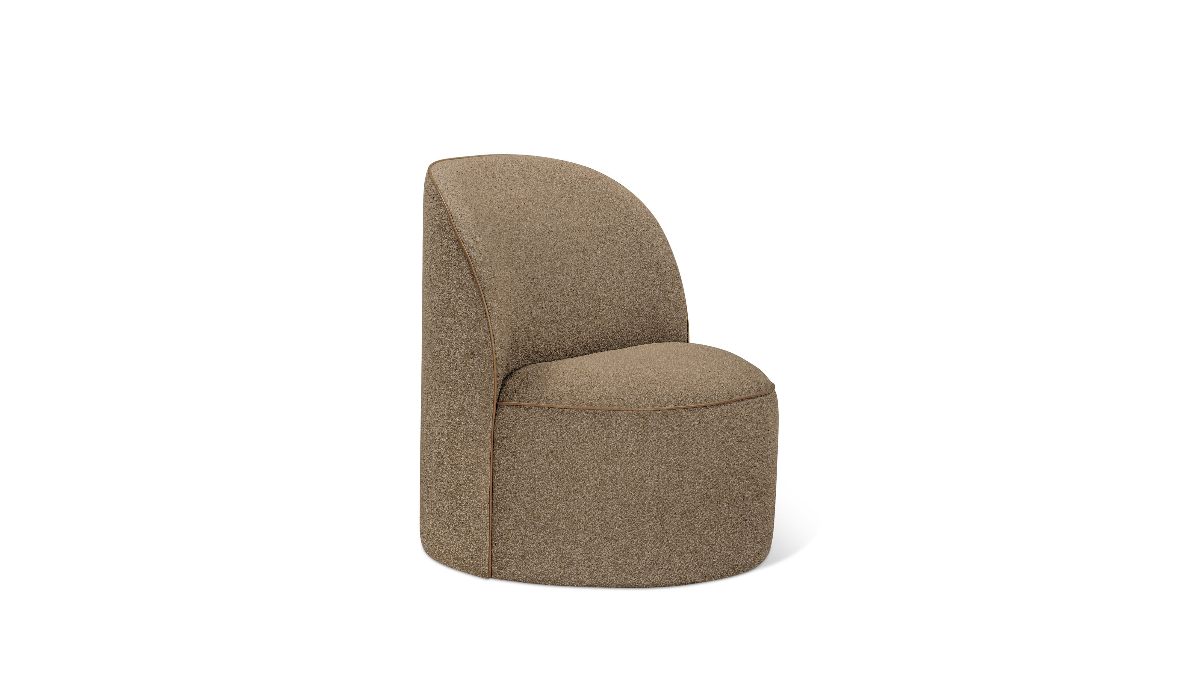 Lune Swivel Lounge Chair, Toasted Oat