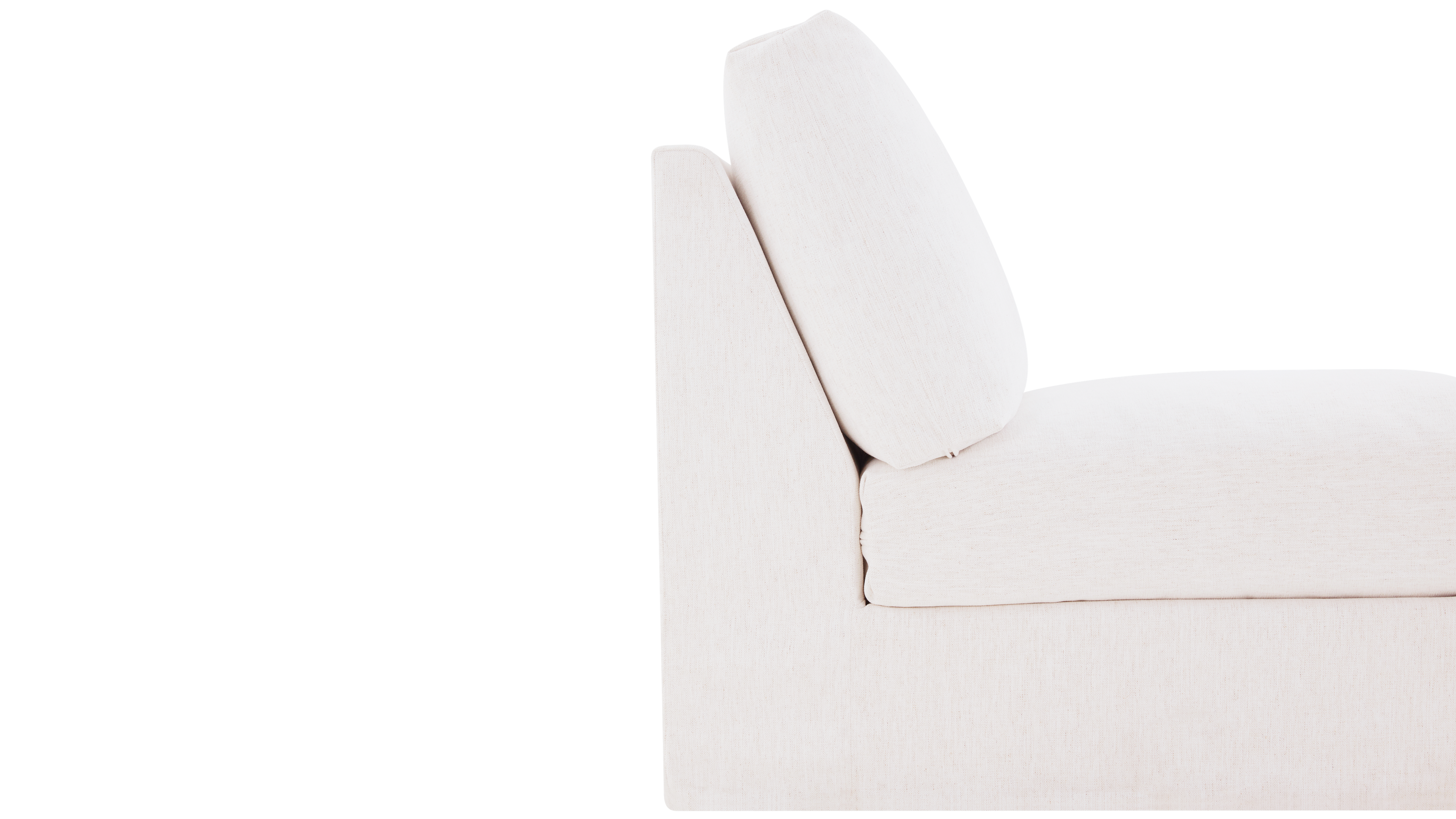 Breeze Armless Chair, Standard, Nomad Snow