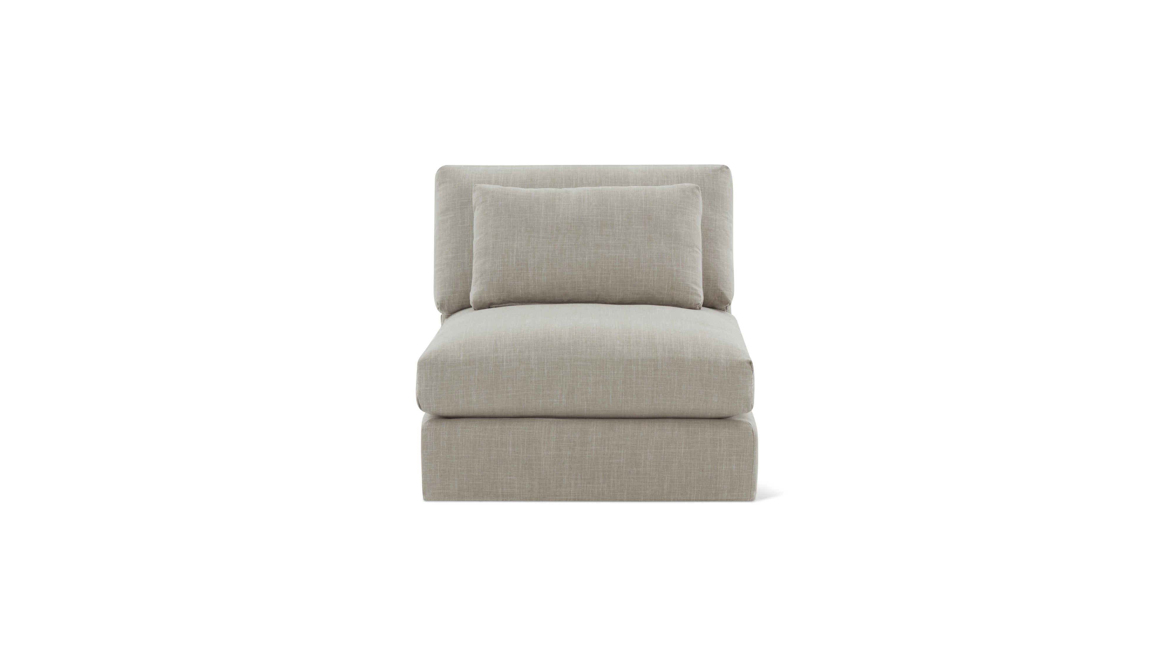 Breeze Armless Chair, Large, Light Pebble