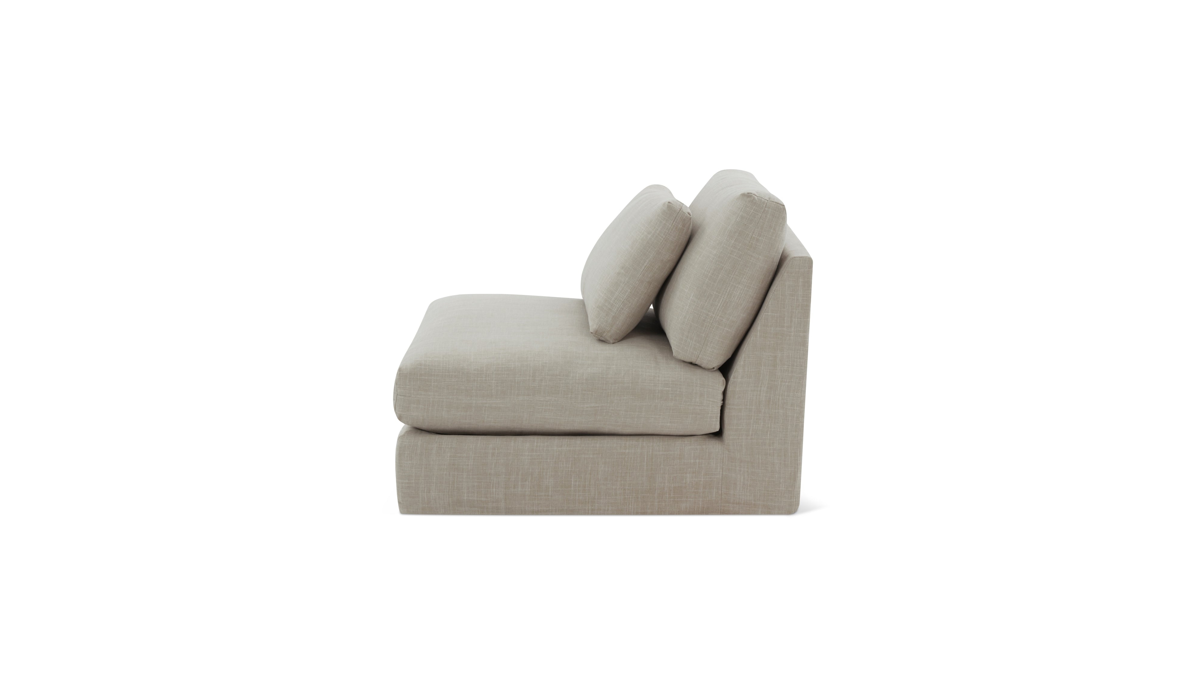 Breeze Armless Chair, Large, Light Pebble