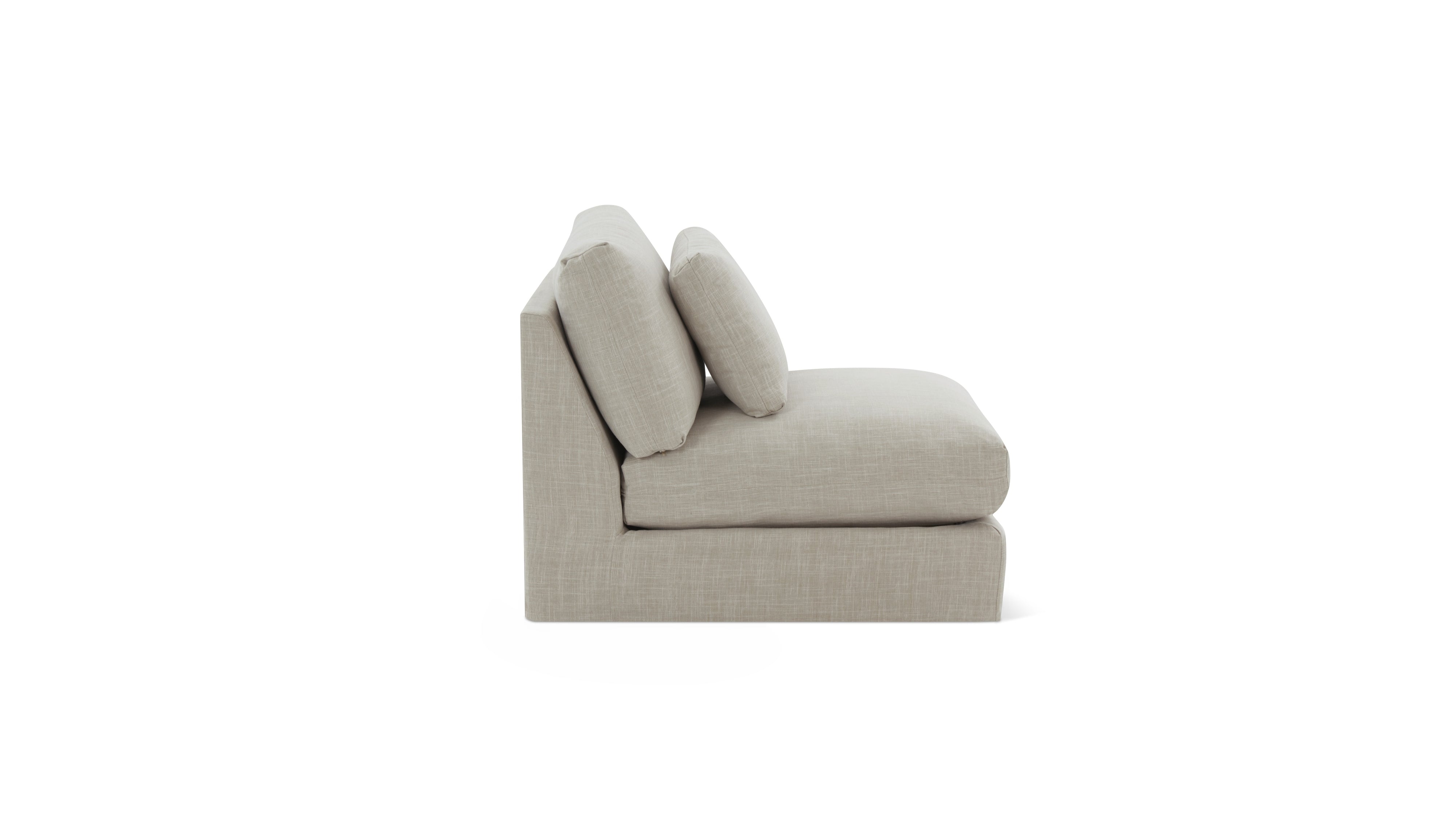 Breeze Armless Chair, Large, Light Pebble