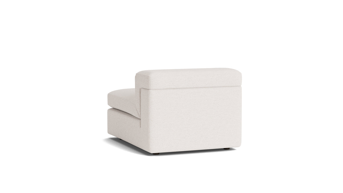 Saddle Armless Chair, Nomad Snow