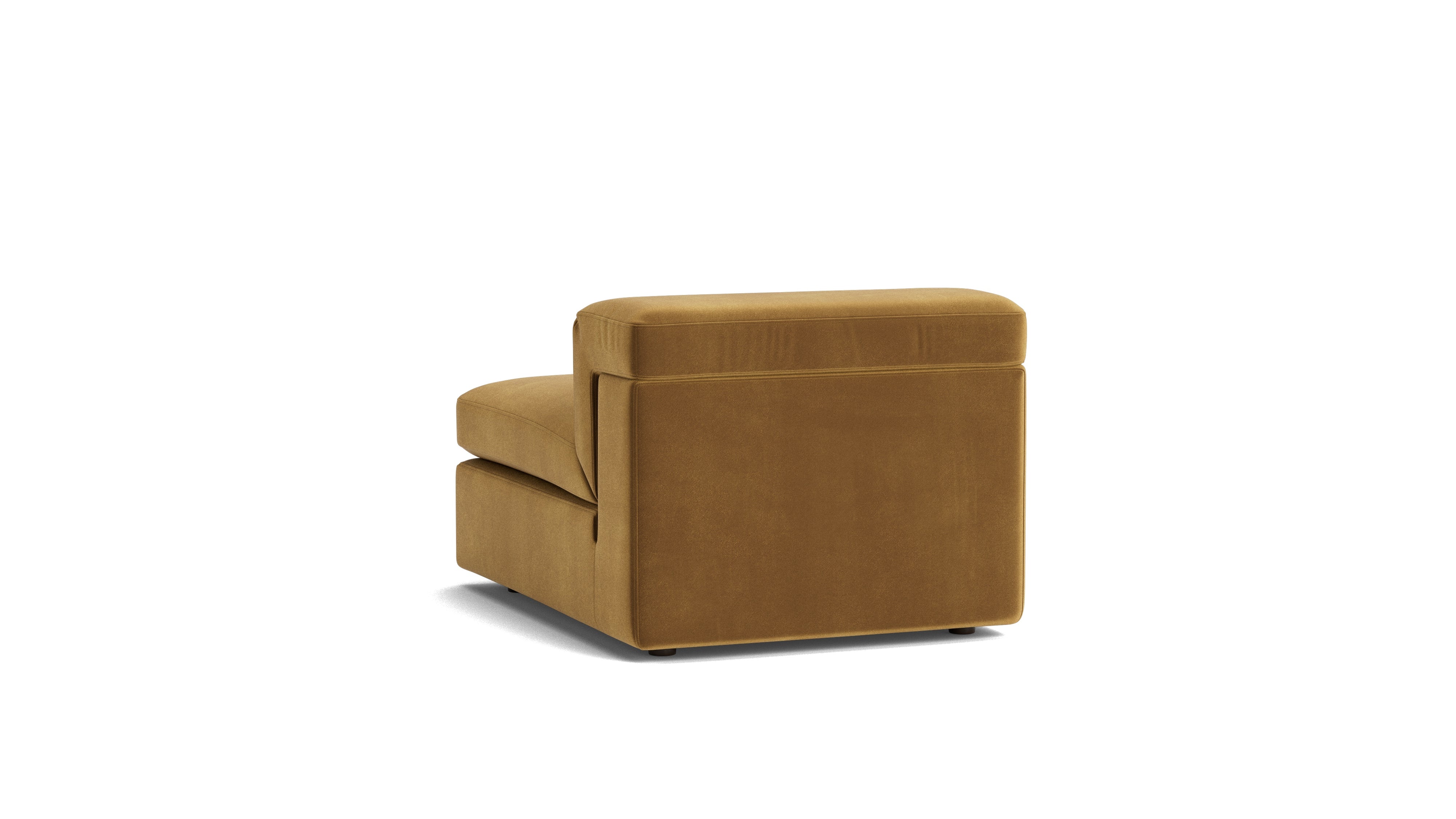 Saddle Armless Chair, Gold