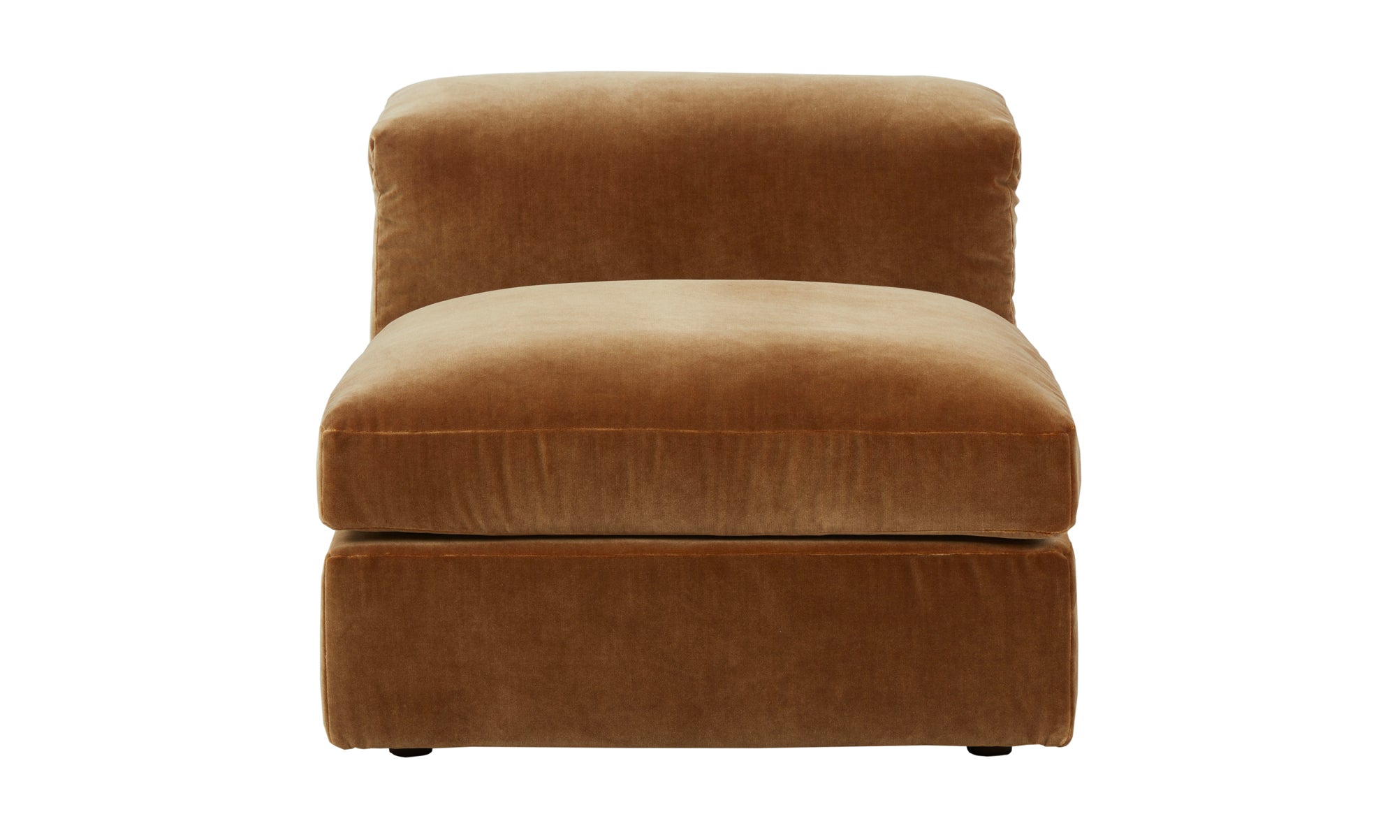 Saddle Armless Chair, Gold