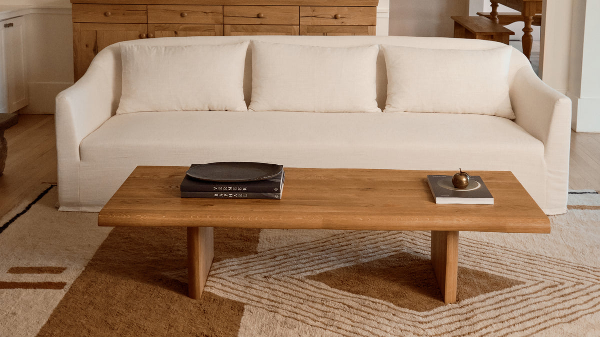 Row Coffee Table, Natural Oak — alternate view