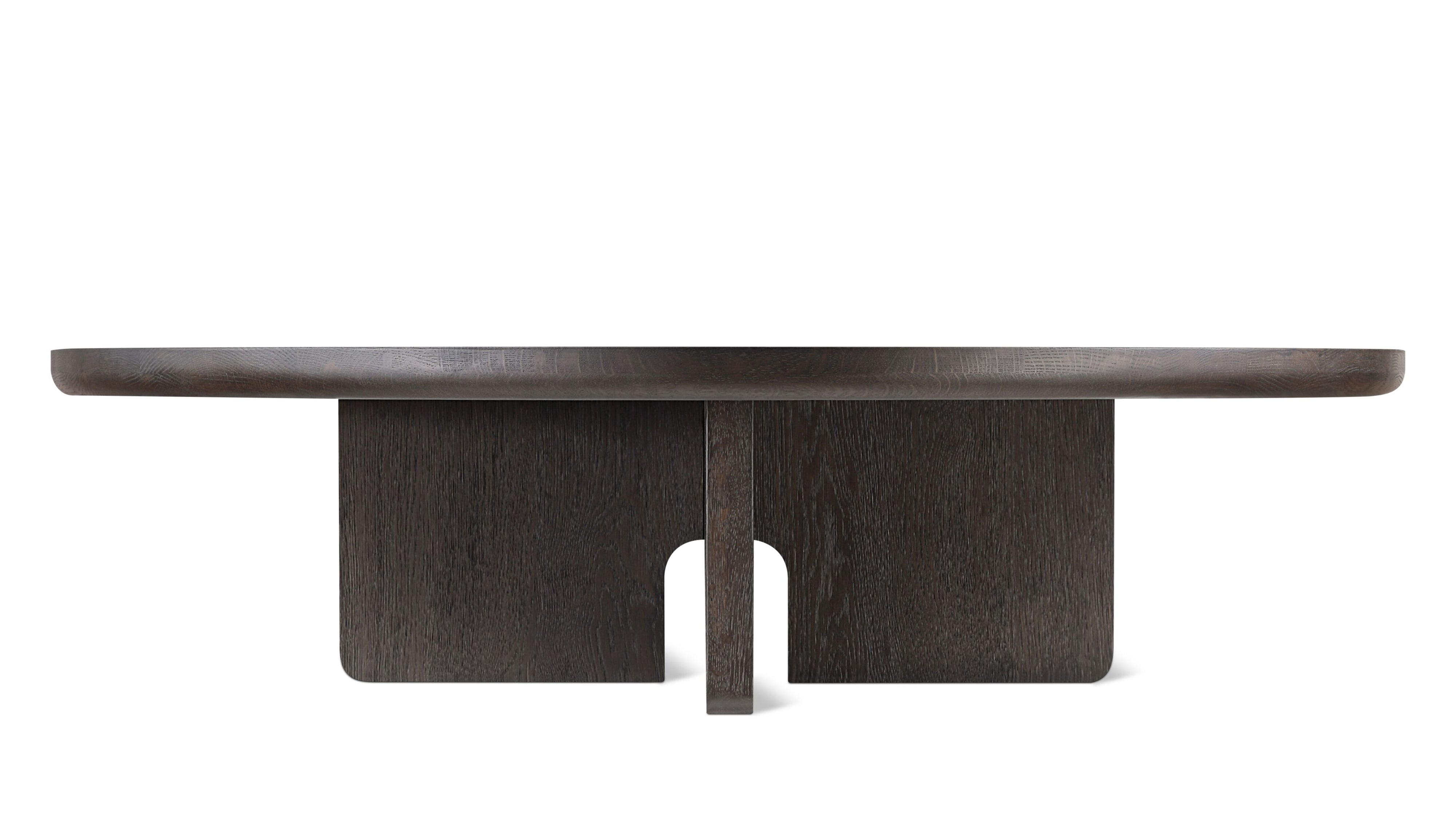 Clover Coffee Table, Dark Brown Oak