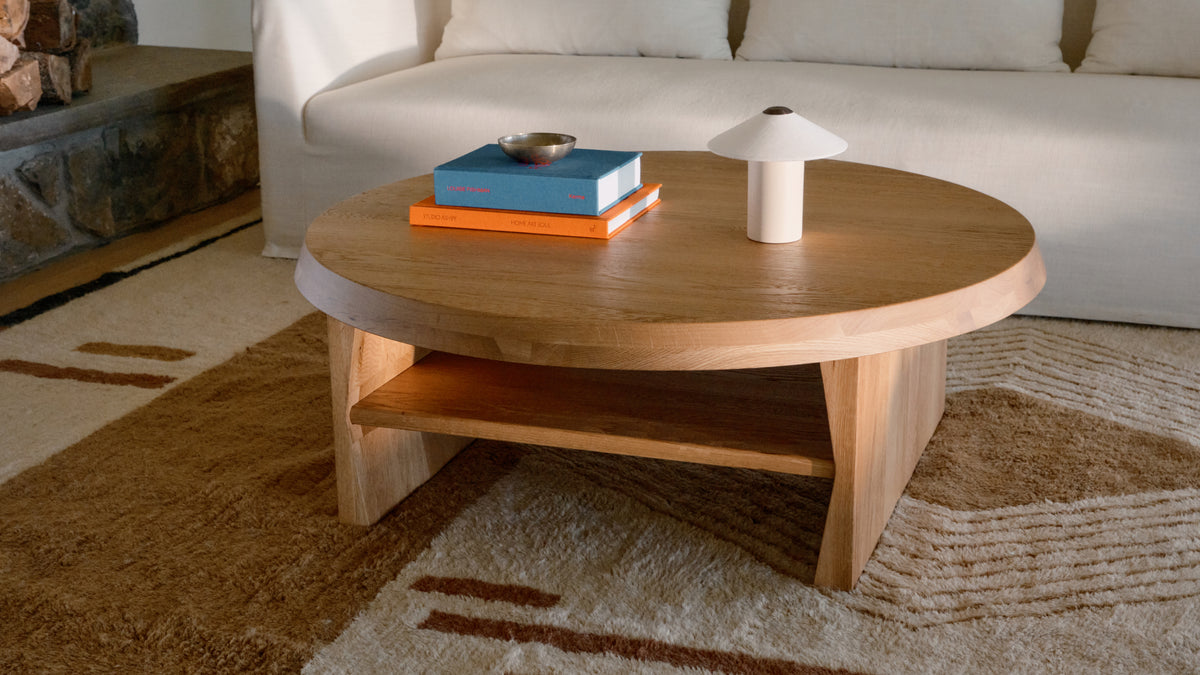 Hetta Round Coffee Table, Natural Oak — alternate view