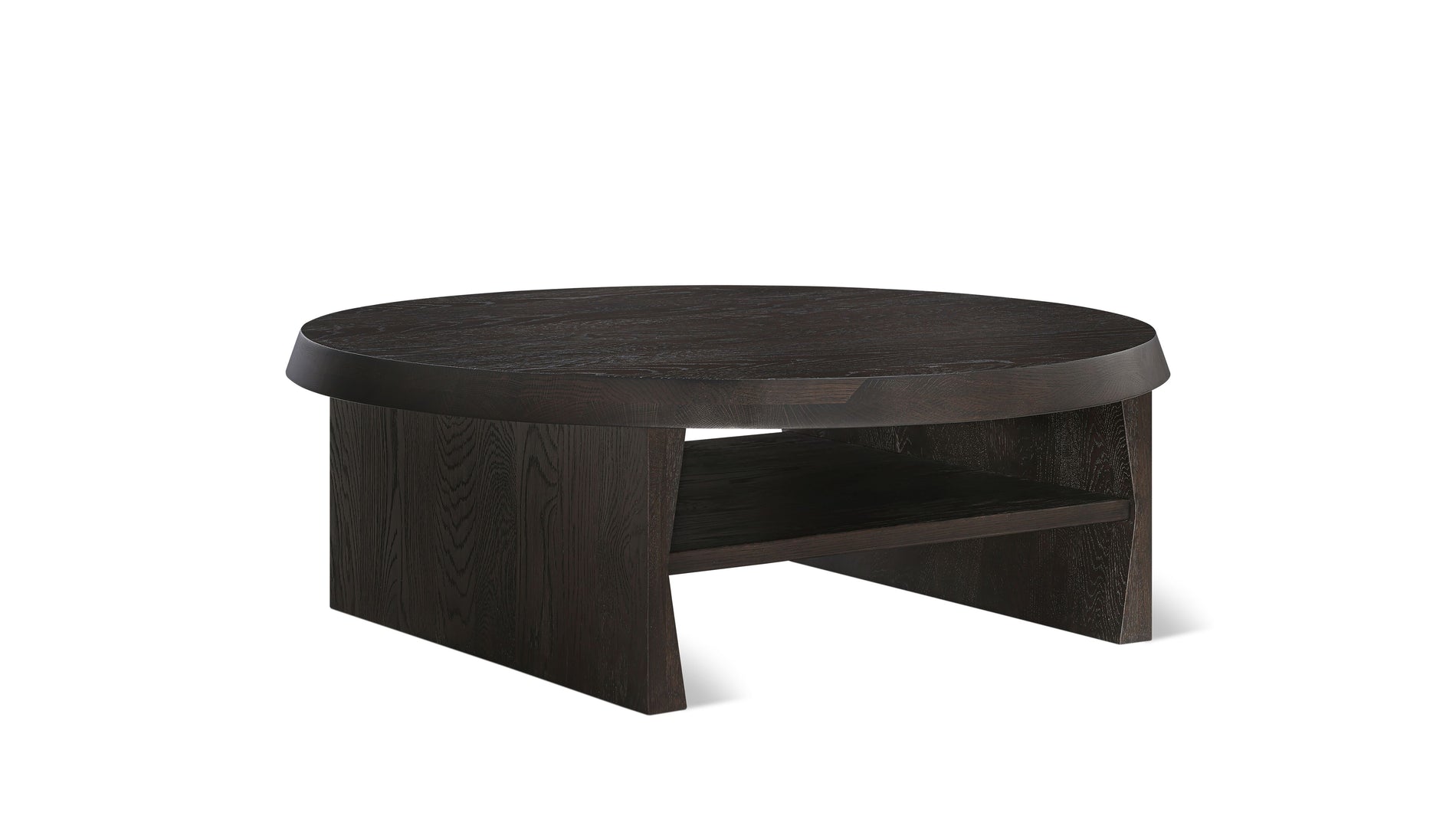 Hetta Round Coffee Table, Dark Brown Oak_image