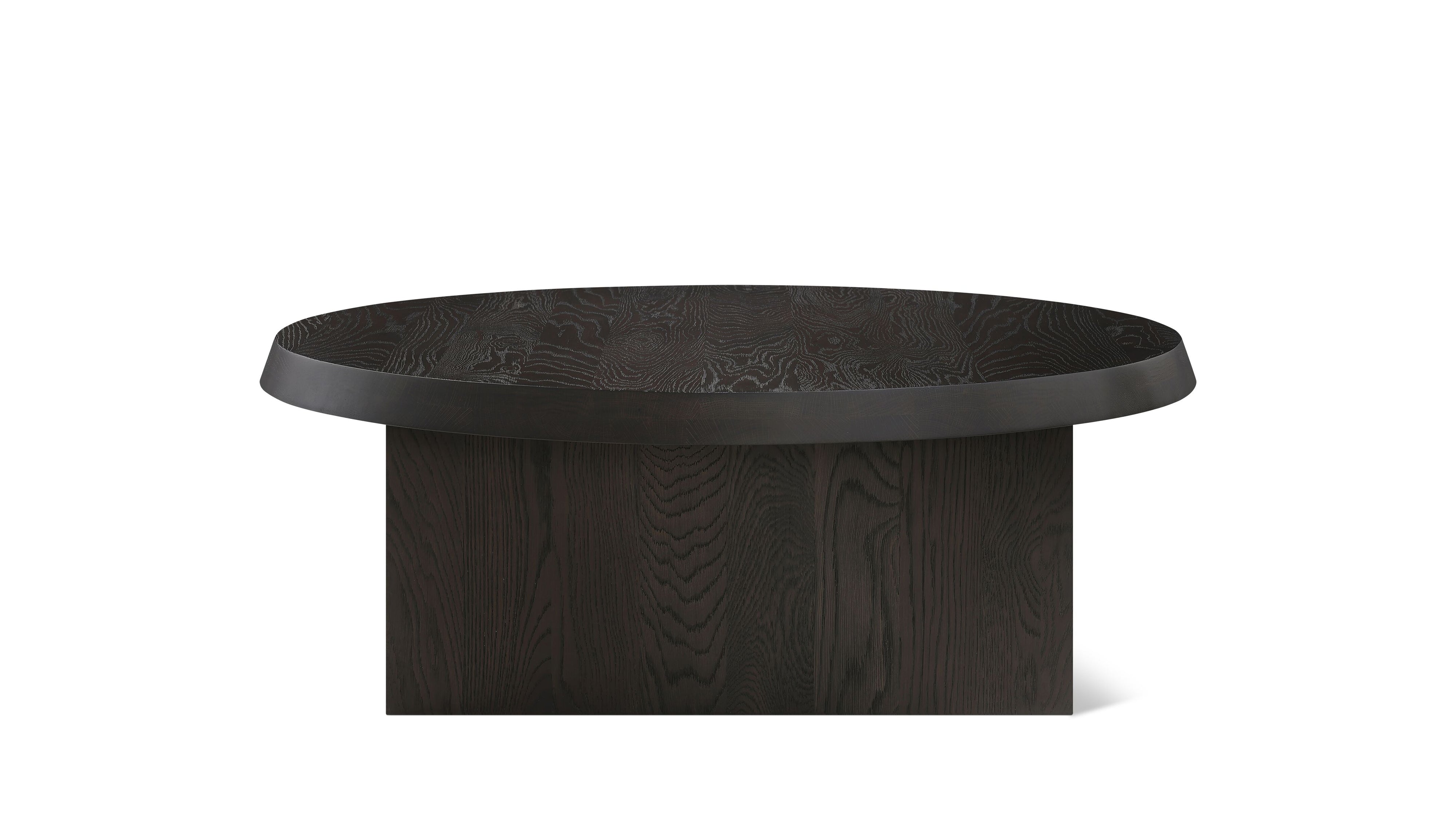Hetta Round Coffee Table, Dark Brown Oak