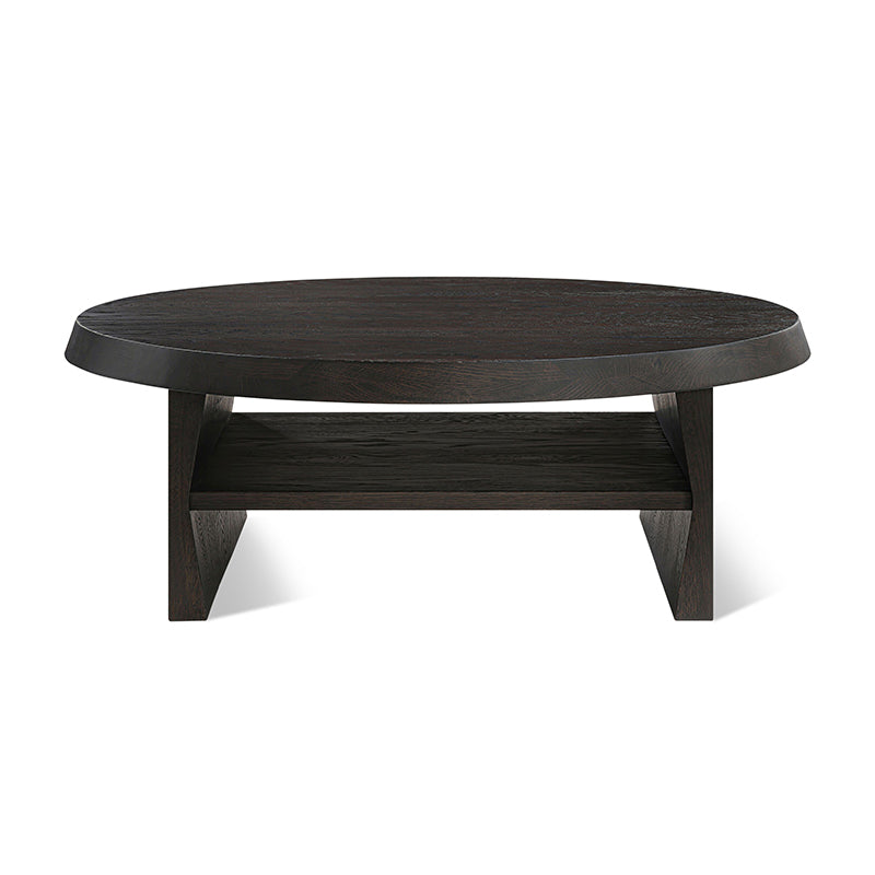 Hetta Round Coffee Table, Dark Brown Oak