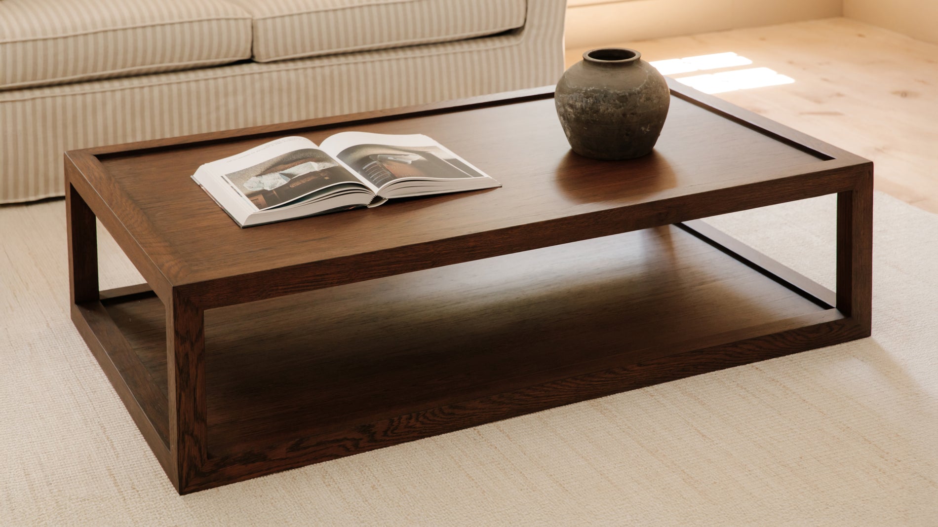 Beam Coffee Table, Dark Brown Oak_image