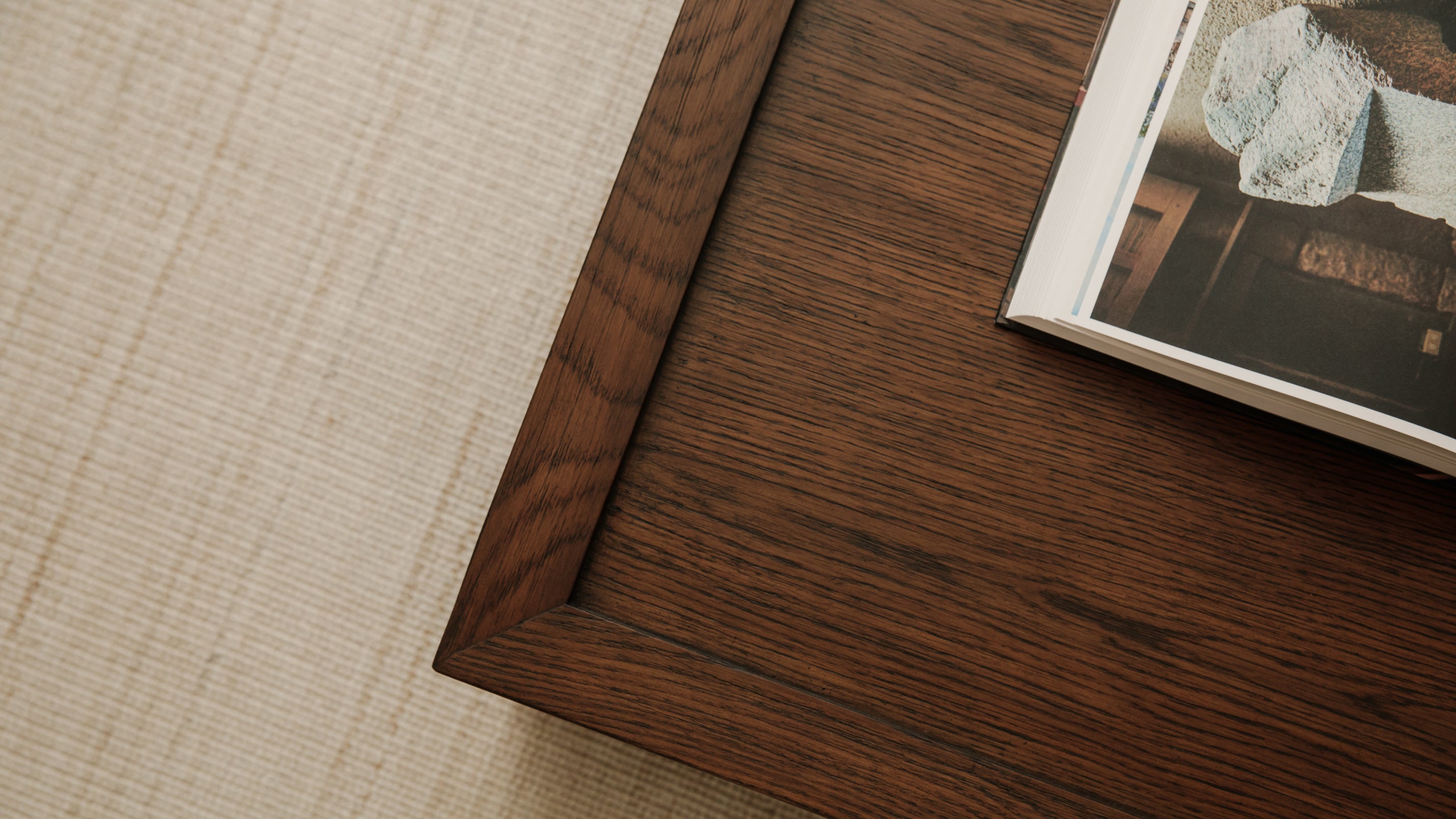 Beam Coffee Table, Dark Brown Oak