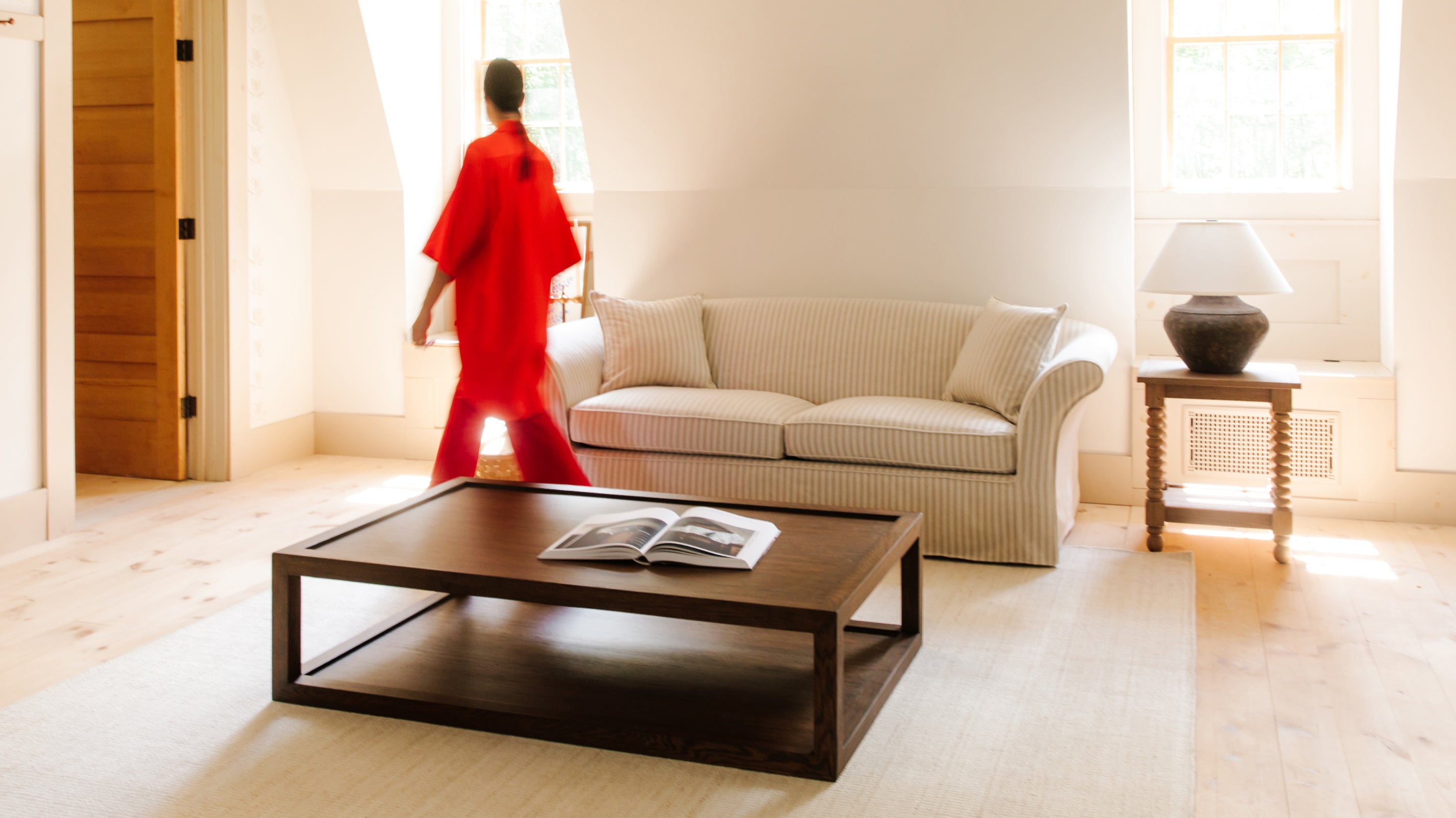 Beam Coffee Table, Dark Brown Oak