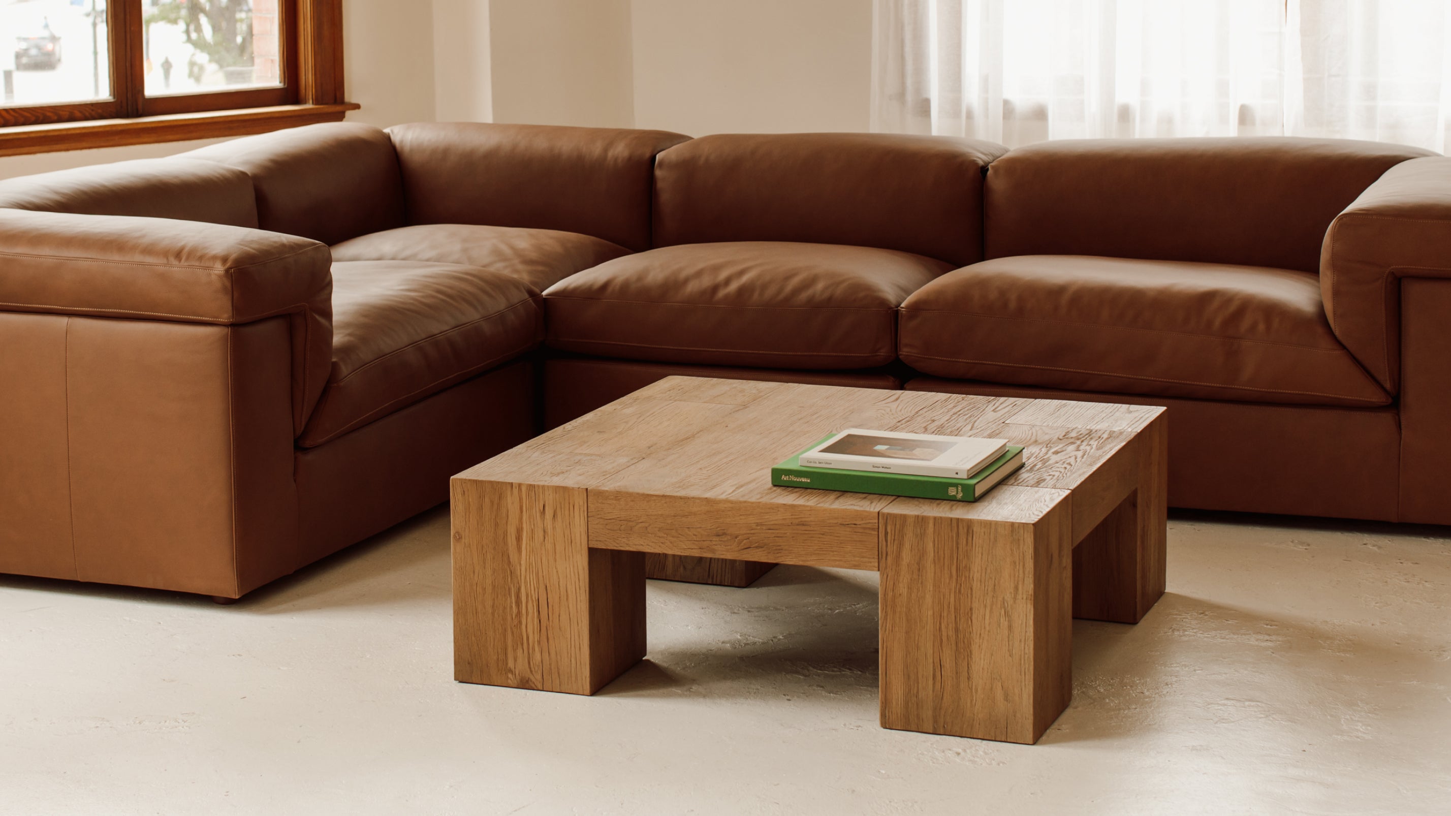 Arcade Coffee Table, Regular, Brown Oak