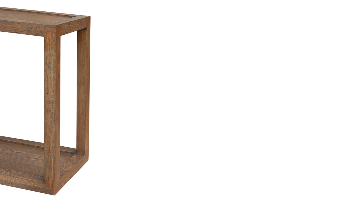 Timber Beam Console Beam Console, Dark Brown Oak
