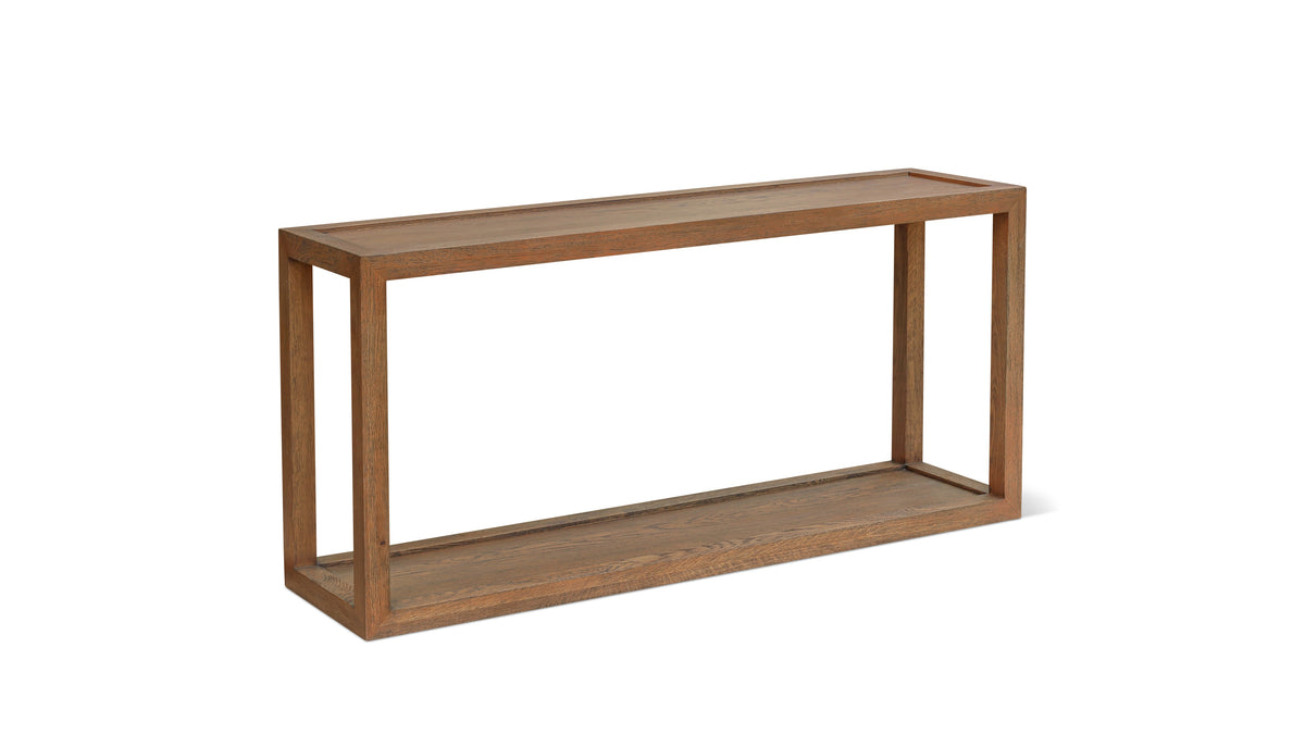 Timber Beam Console Beam Console, Dark Brown Oak