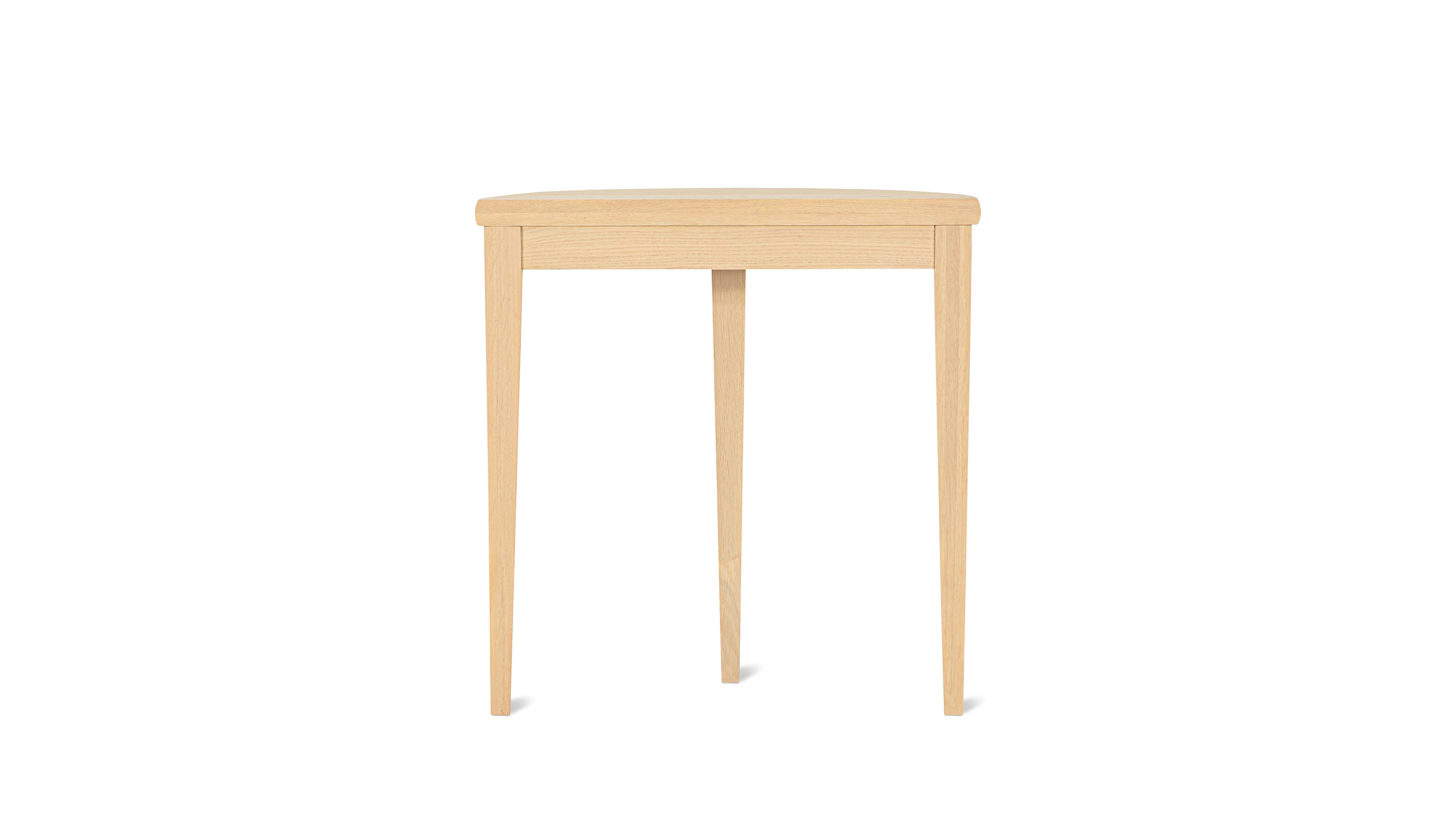 Perch Demilune Console, Pale Oak