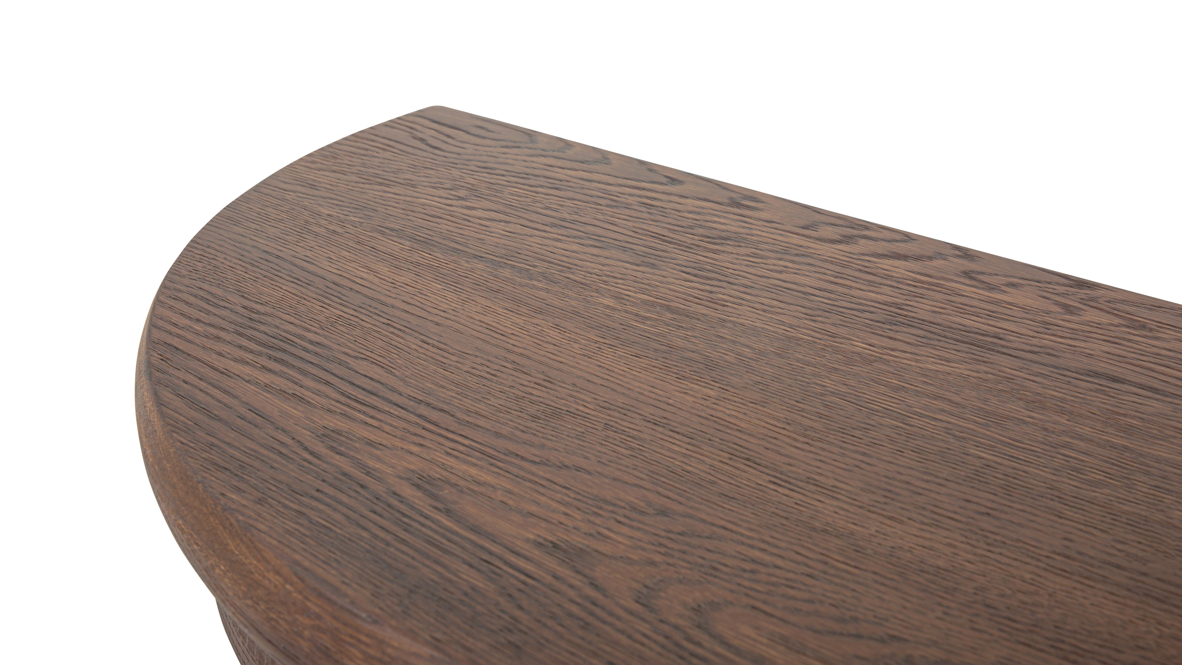 Perch Demilune Console, Dark Oak