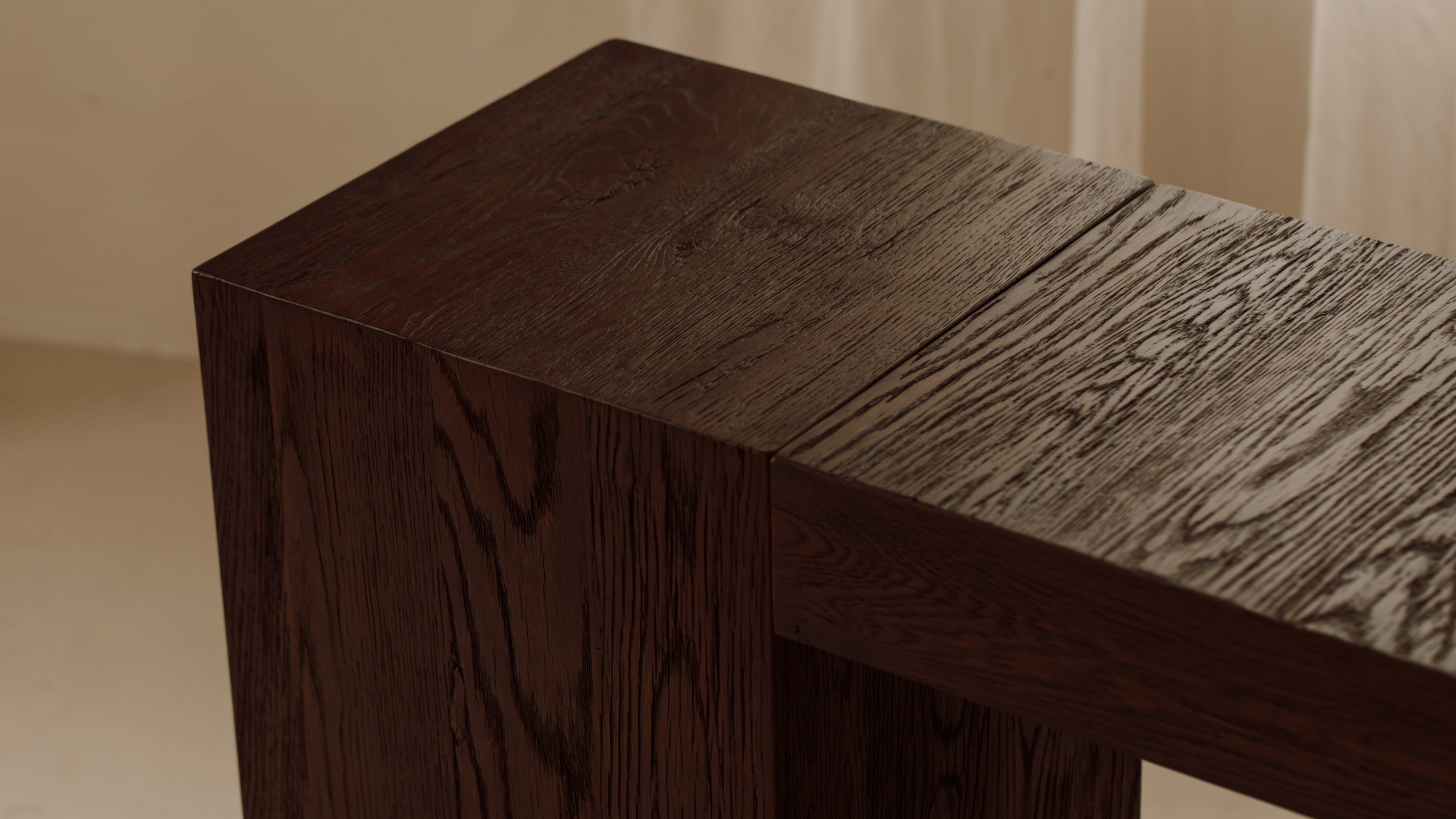 Arcade Console, Brown Oak